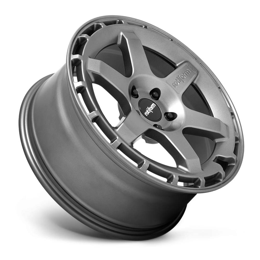 Rotiform KB1 wheels in matte anthracite with gloss silver accents, 19x8 inches, five-lug, stylish alloy car wheels.
