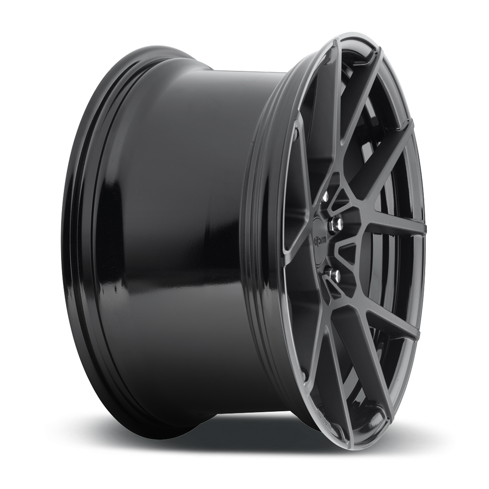 Rotiform KPS wheels in matte black with gloss black accents, 19x10 size, showcasing their stylish wheel face and design details.