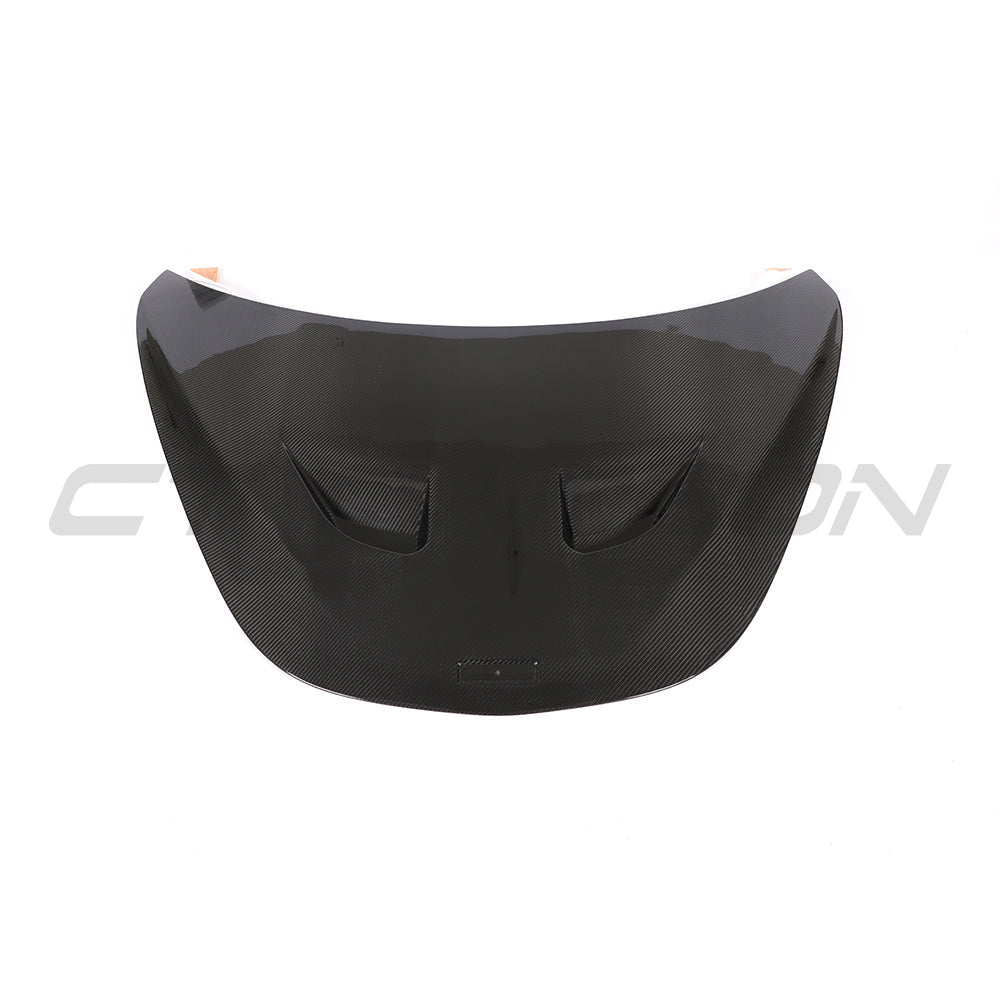 CT Carbon McLaren 570S full carbon fiber kit hood and bonnet, showcasing sleek lightweight carbon fiber components.
