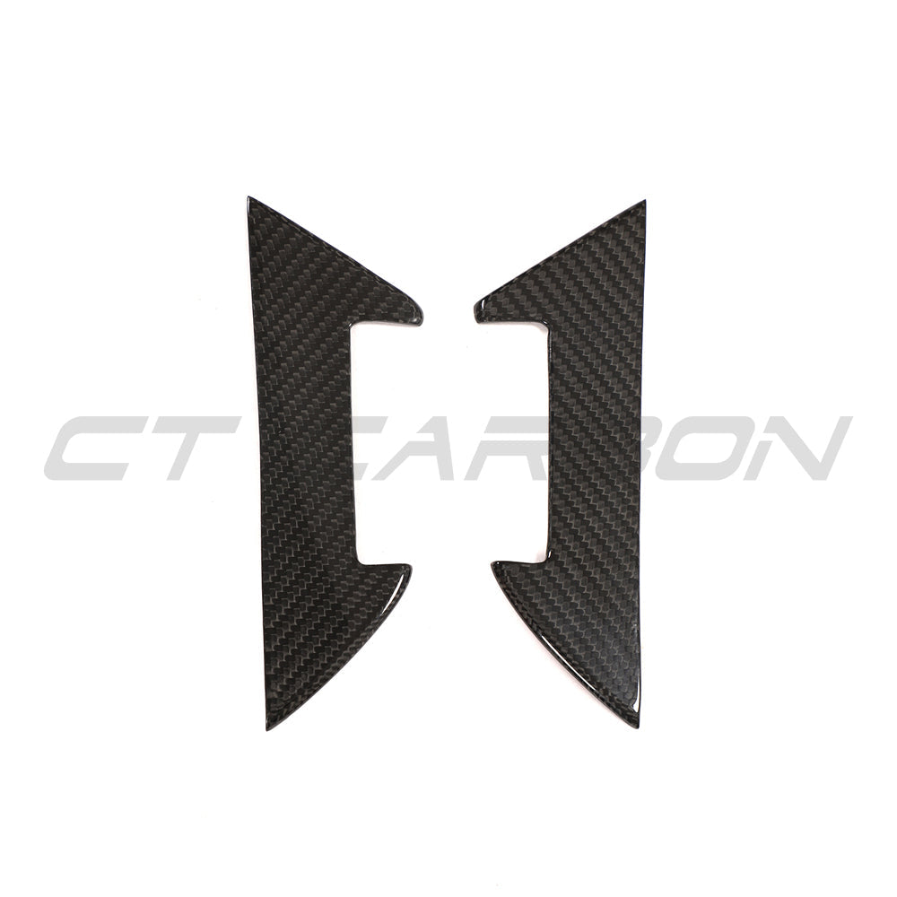 CT Carbon McLaren 570S carbon fiber wing spoiler installed on the car, showcasing sleek aerodynamic design and lightweight construction.
