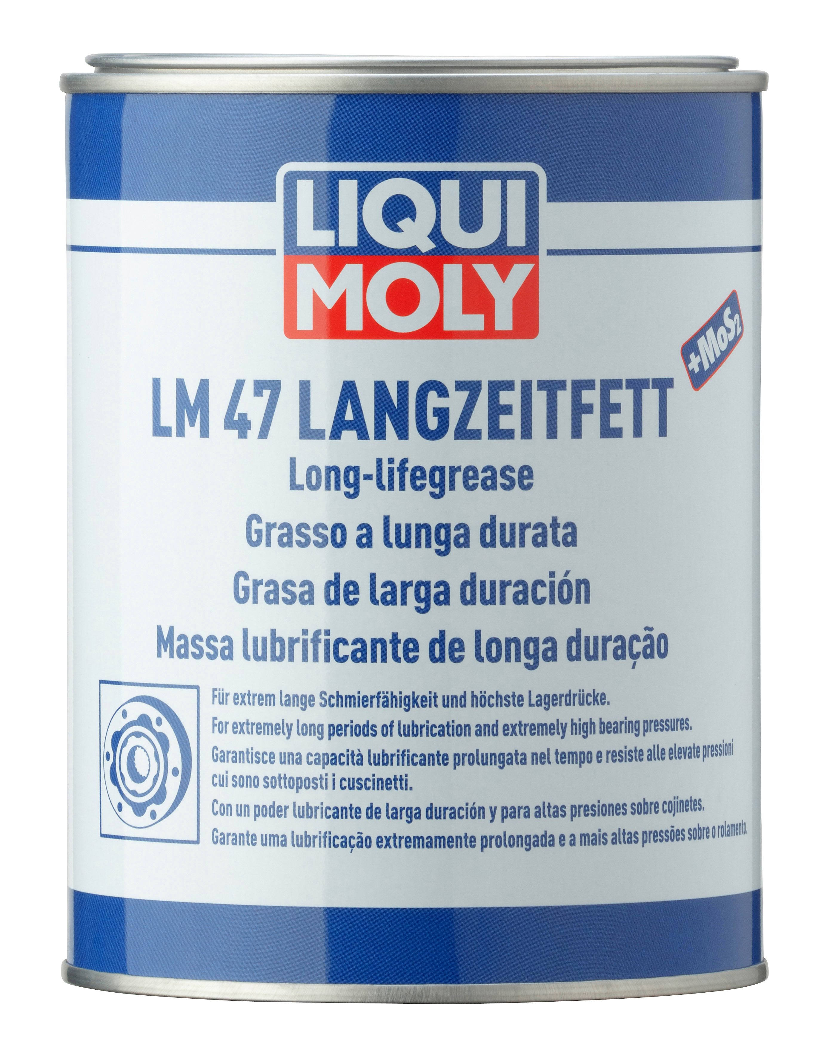 Liqui Moly LM 47 Long-Life Grease with MOS2, a high-performance lubricant suitable for automotive and machinery applications.