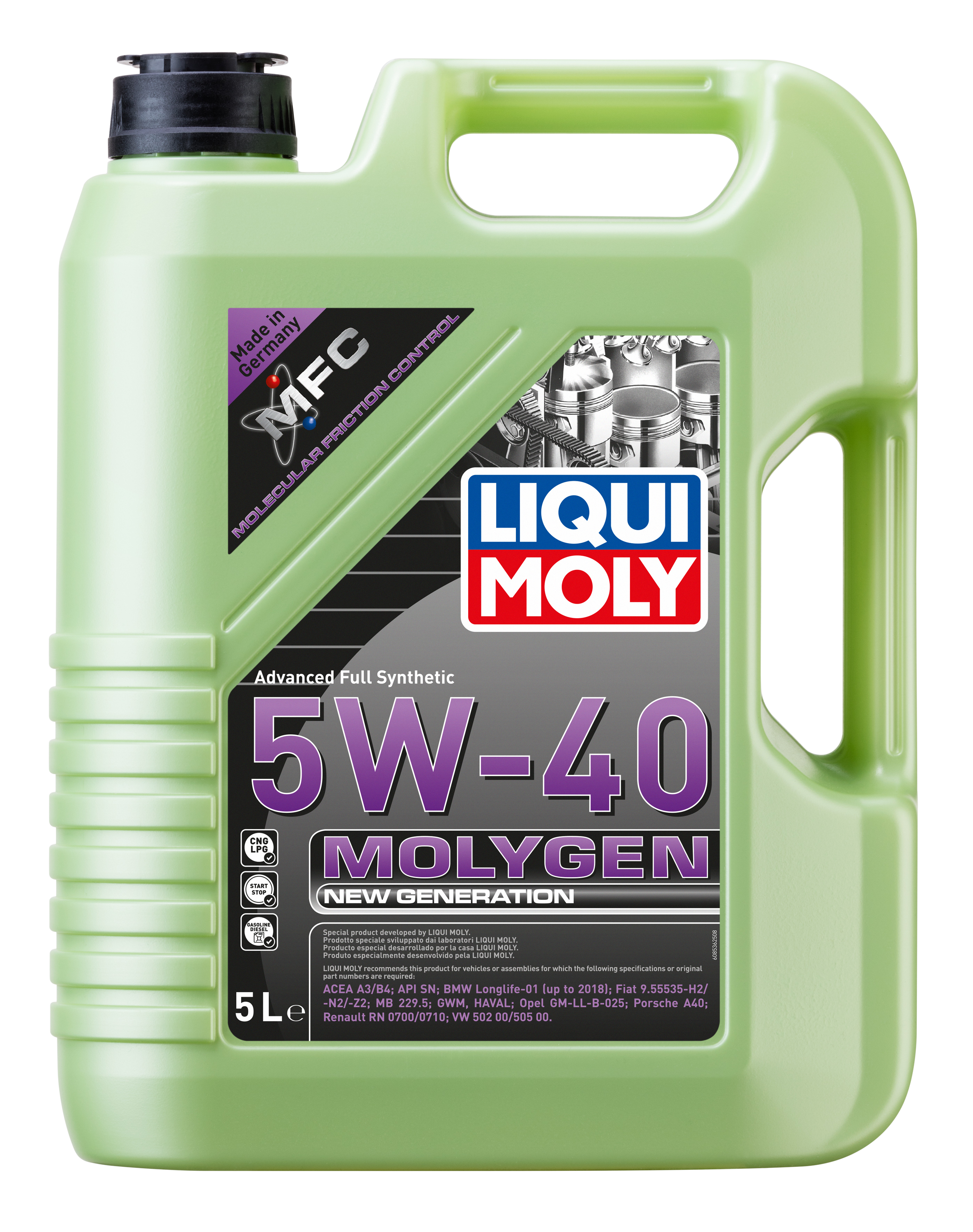 Liqui Moly Molygen New Generation Engine Oil 5W-40 - 5 Litres