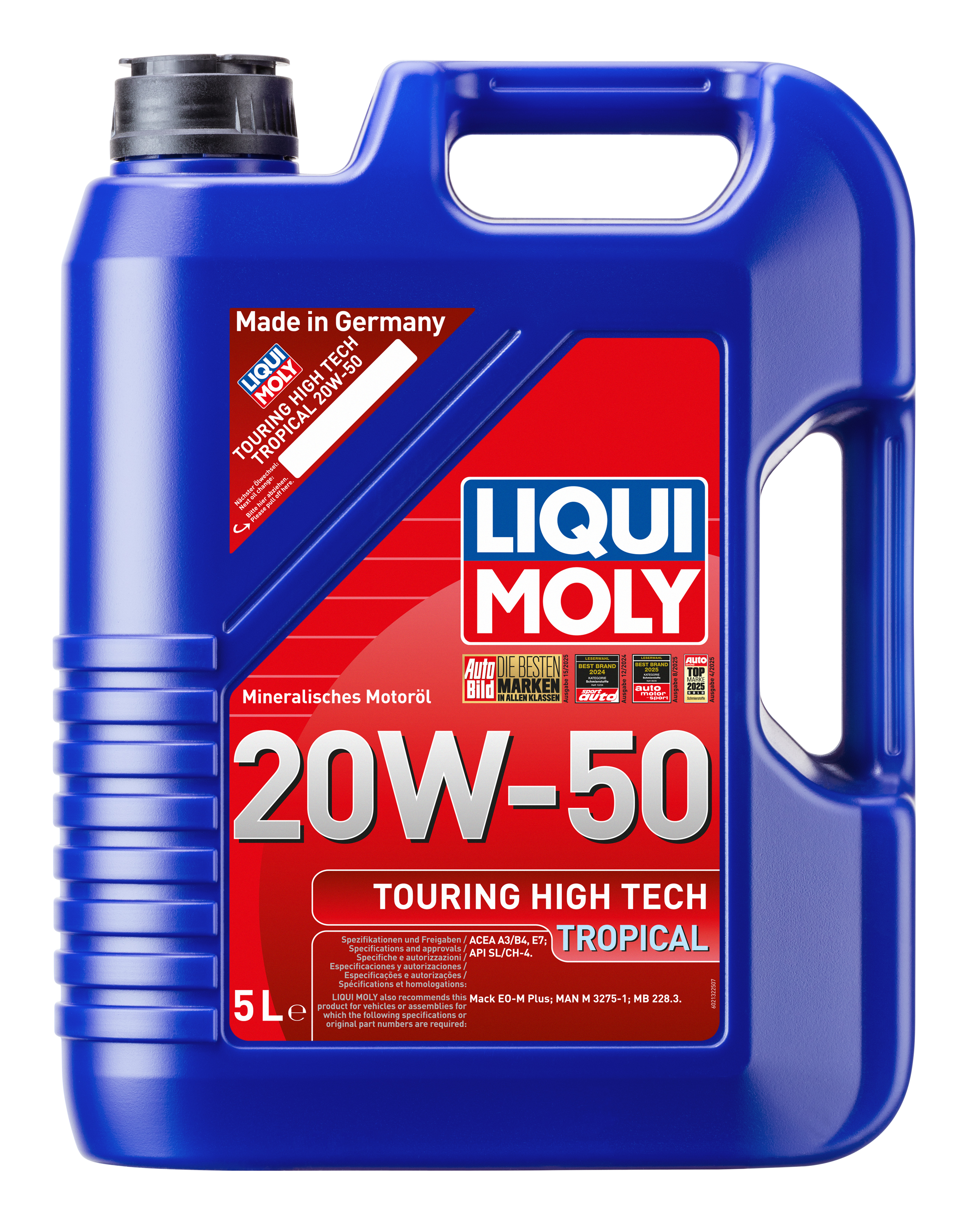 Liqui Moly Touring High Tech Tropical Motoroil 20W-50 5L - 5 Litres