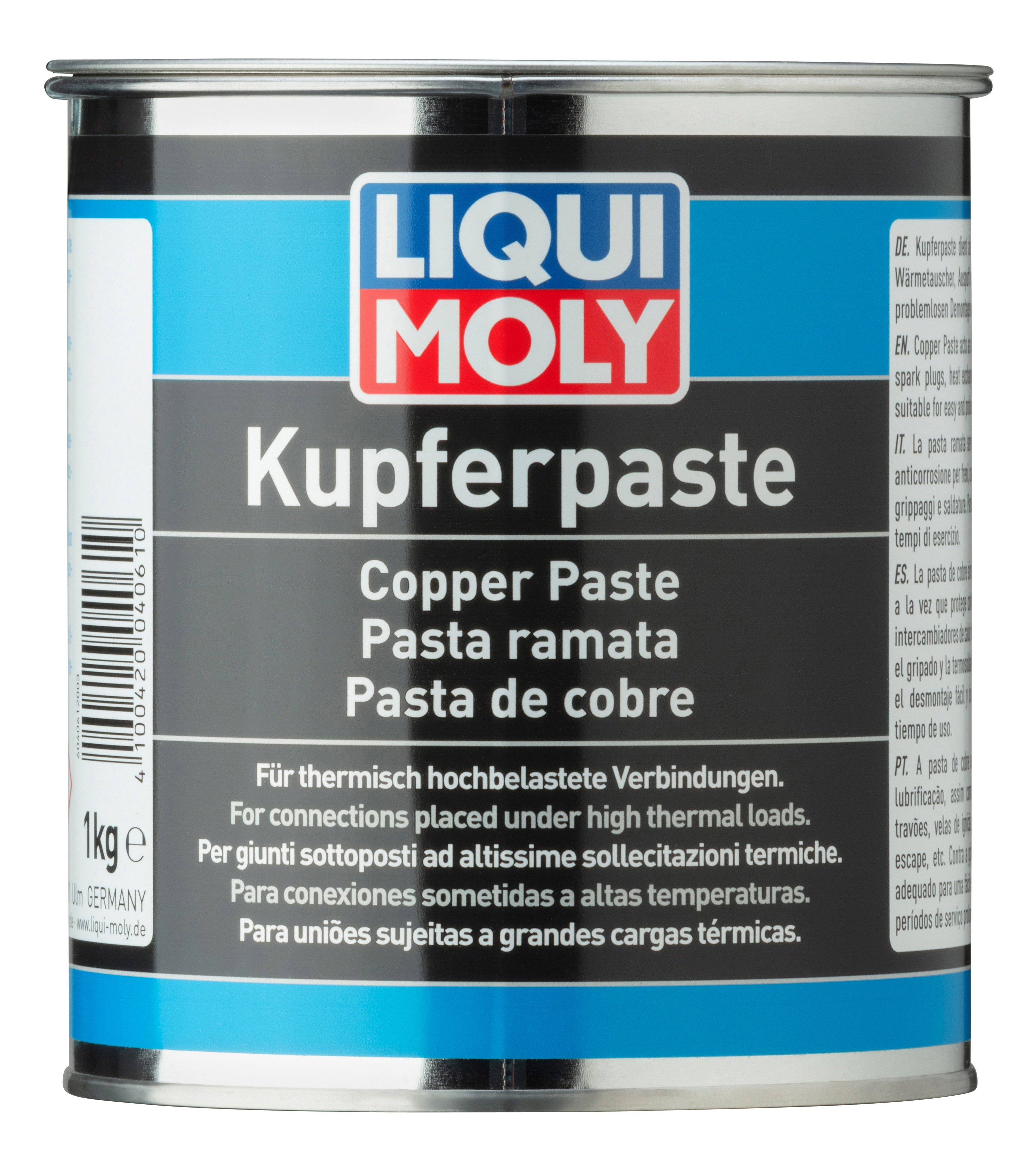 Liqui Moly Copper Paste grease and lubricant in a container, used for high-temperature and anti-seize applications.