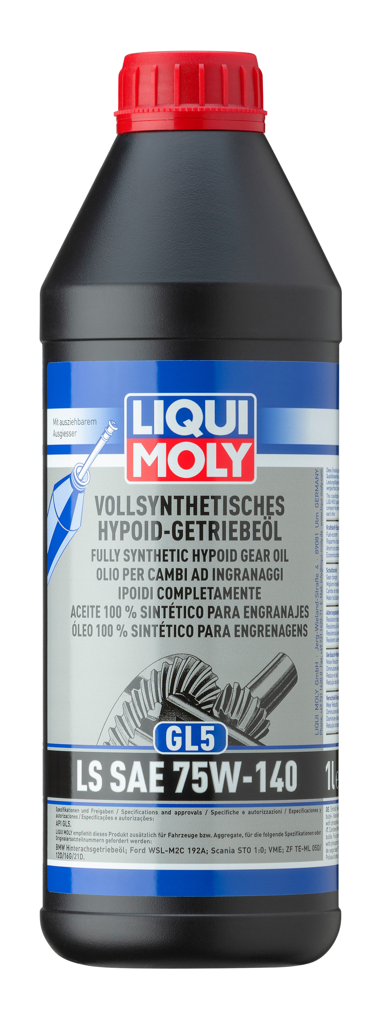 Liqui Moly Fully Synthetic Hypoid Gear Oil GL5 LS SAE 75W-140 - 1 Litre