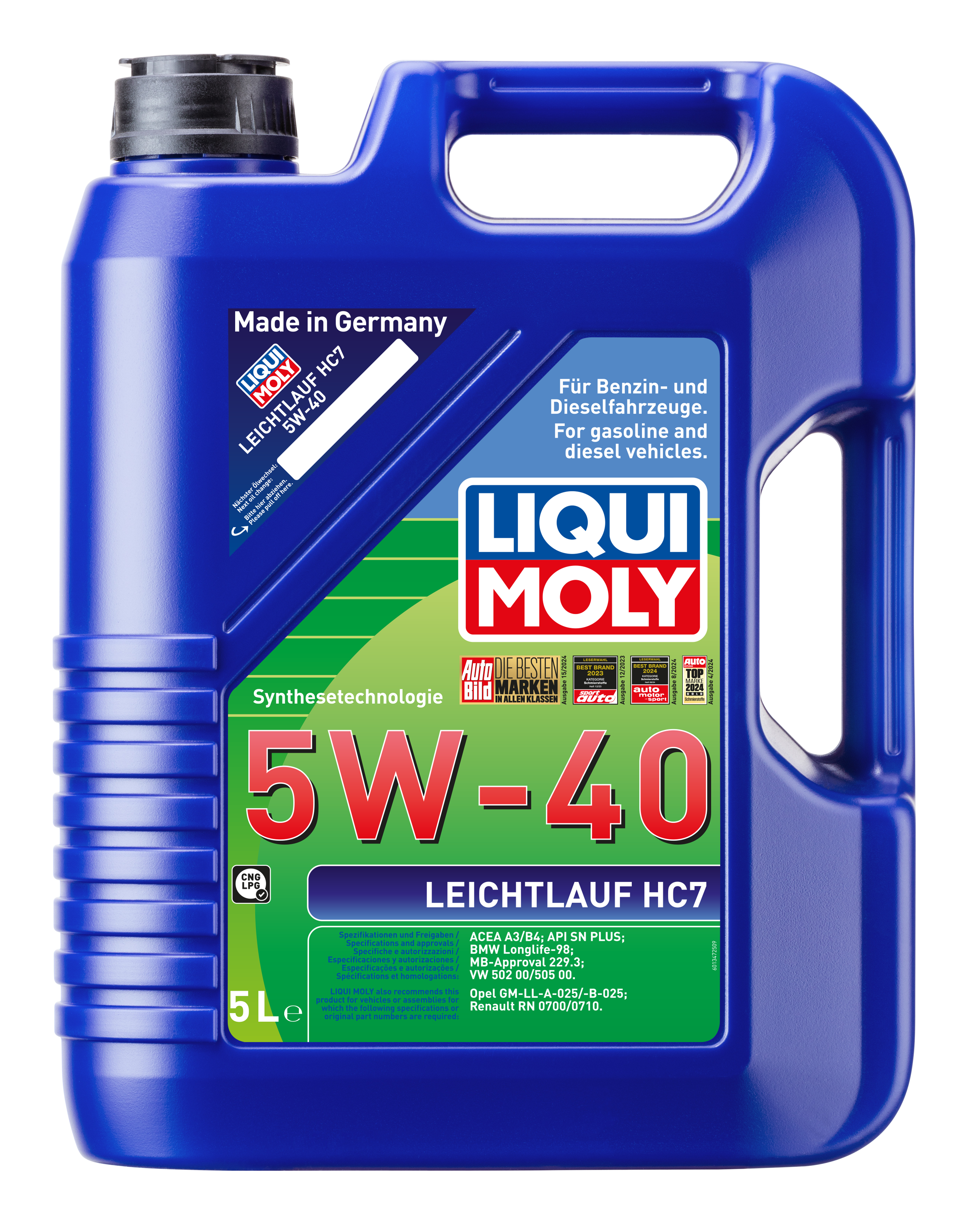 Liqui Moly Smooth Running HC7 Engine Oil 5W-40 - 5 Litres
