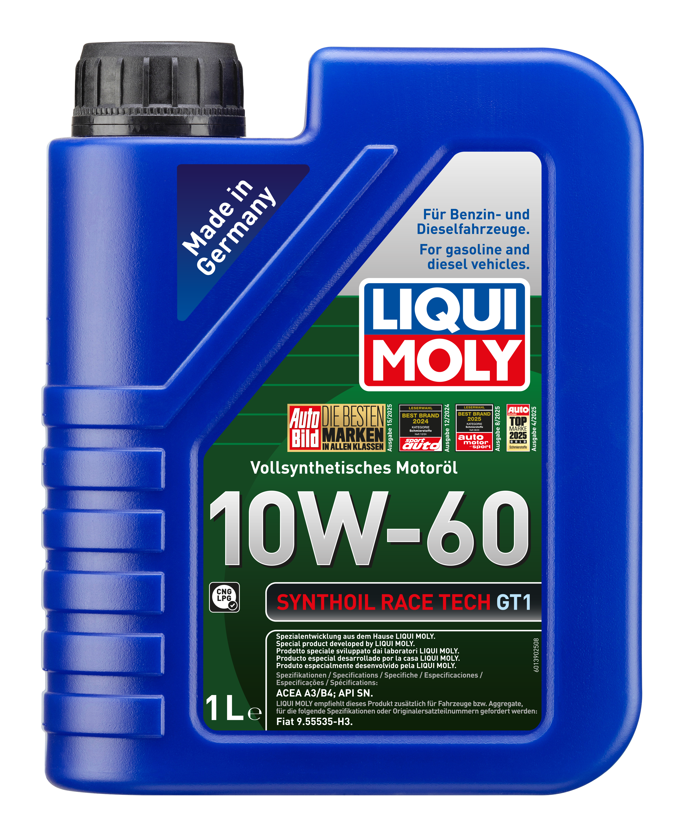 Liqui Moly Synthoil Race Tech GT1 Engine Oil 10W-60 - 1 Litre