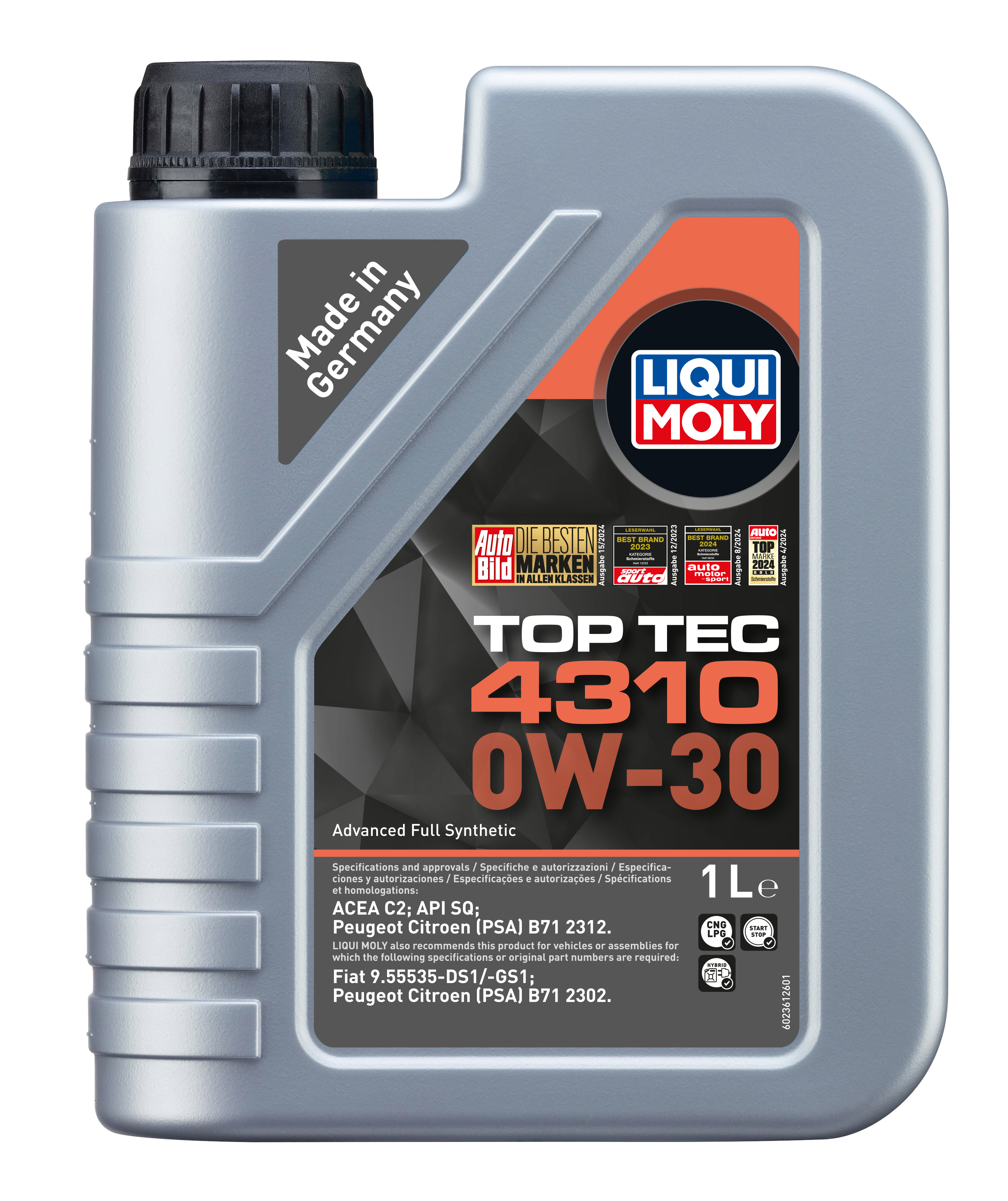 Liqui Moly Top Tec 4310 Engine Oil 0W-30 - 1 Litre
