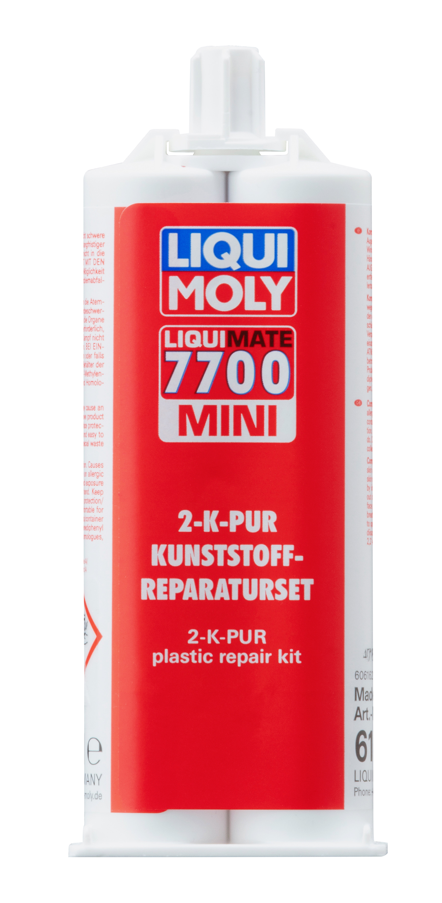 Liqui Moly Liquimate 7700 Mini Cartridge 50ml for adhesives and sealants, shown in a sealed cartridge packaging.