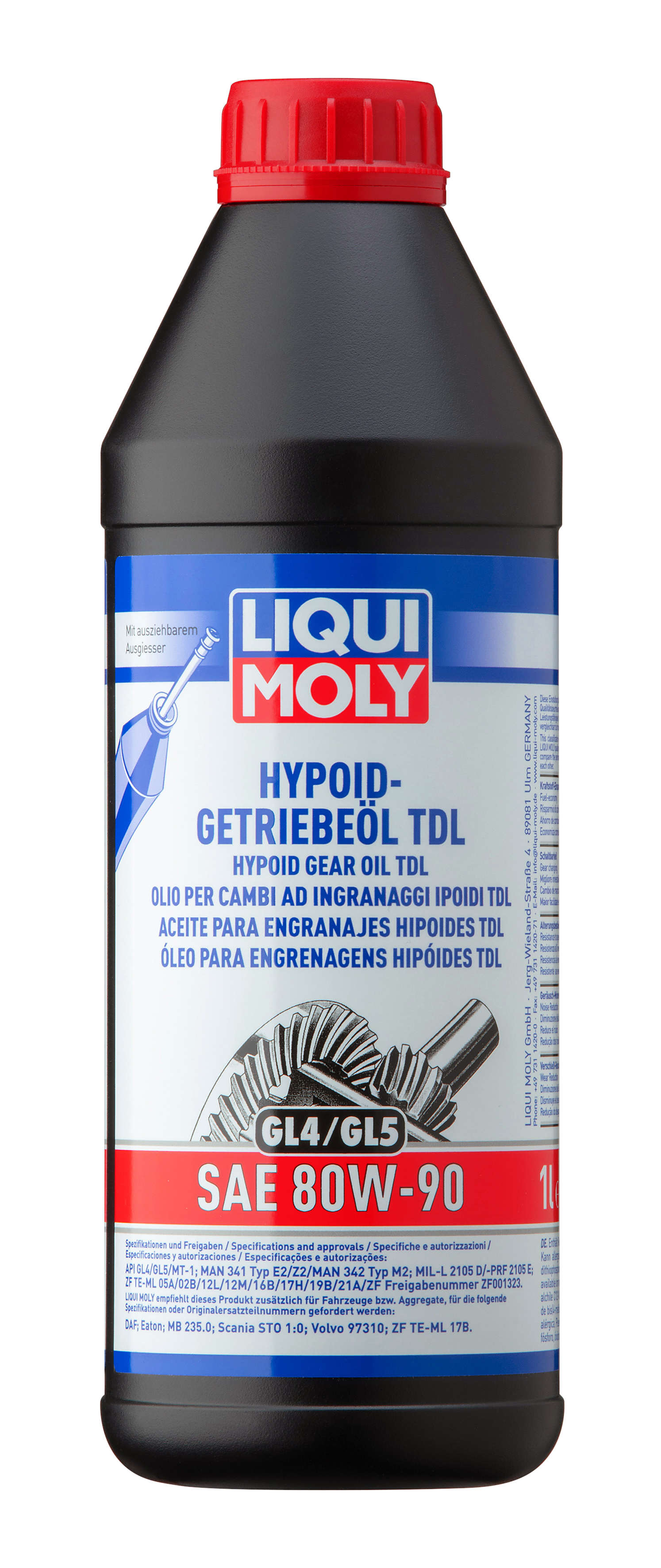 Liqui Moly Hypoid Gear Oil GL4/5 TDL SAE 80W-90 - 1 Litre