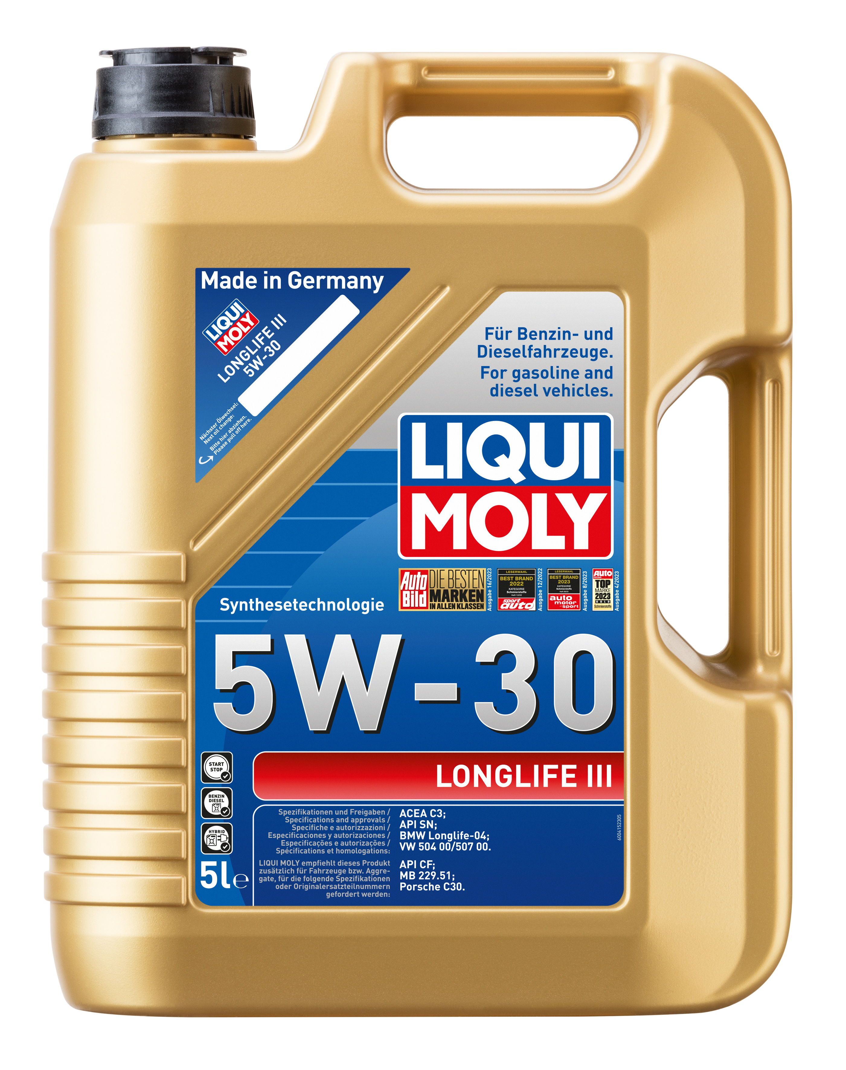 Liqui Moly Longlife III Engine Oil 5W-30 - 5 Litres