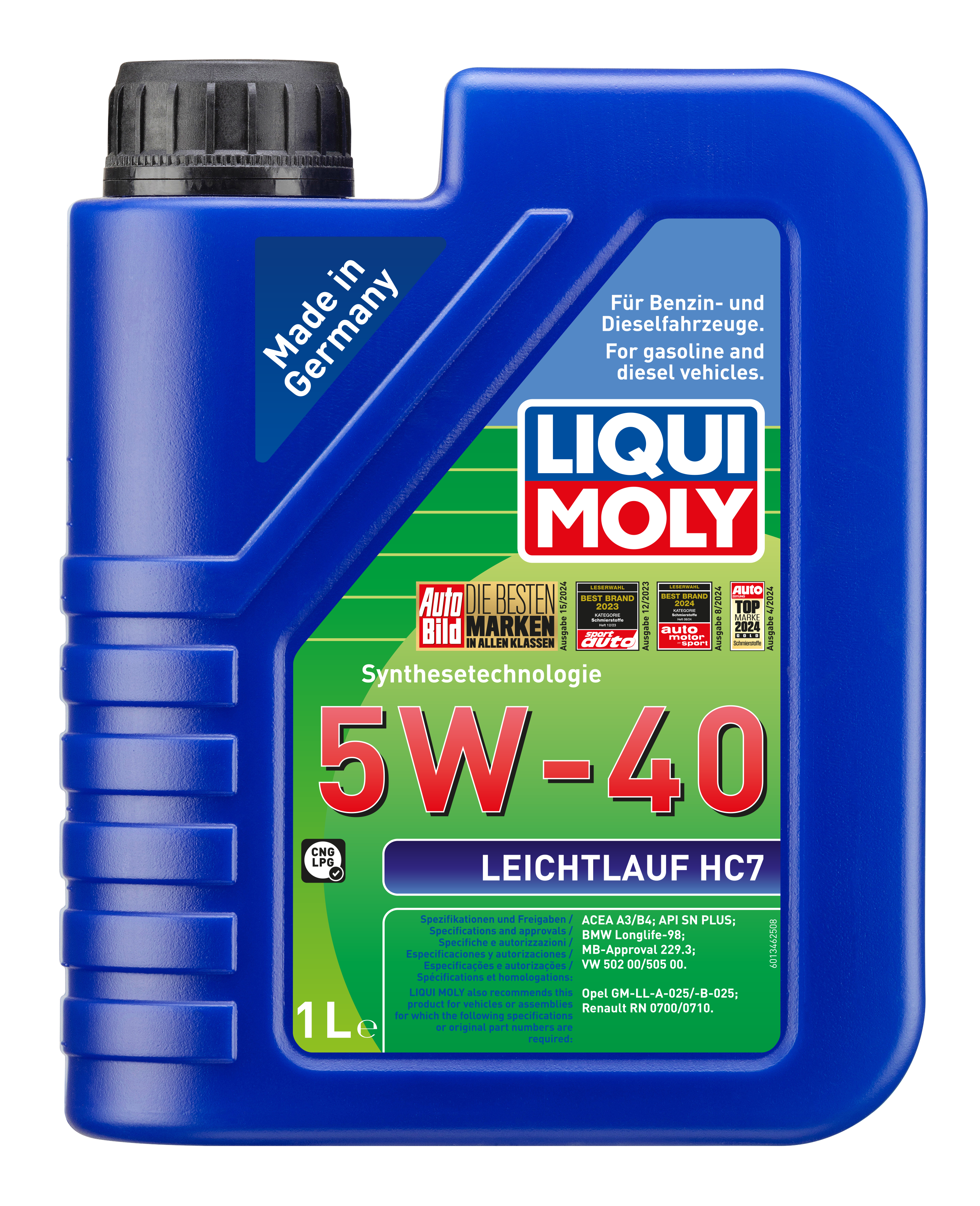 Liqui Moly Smooth Running HC7 Engine Oil 5W-40 1 Litre - LQM-1346