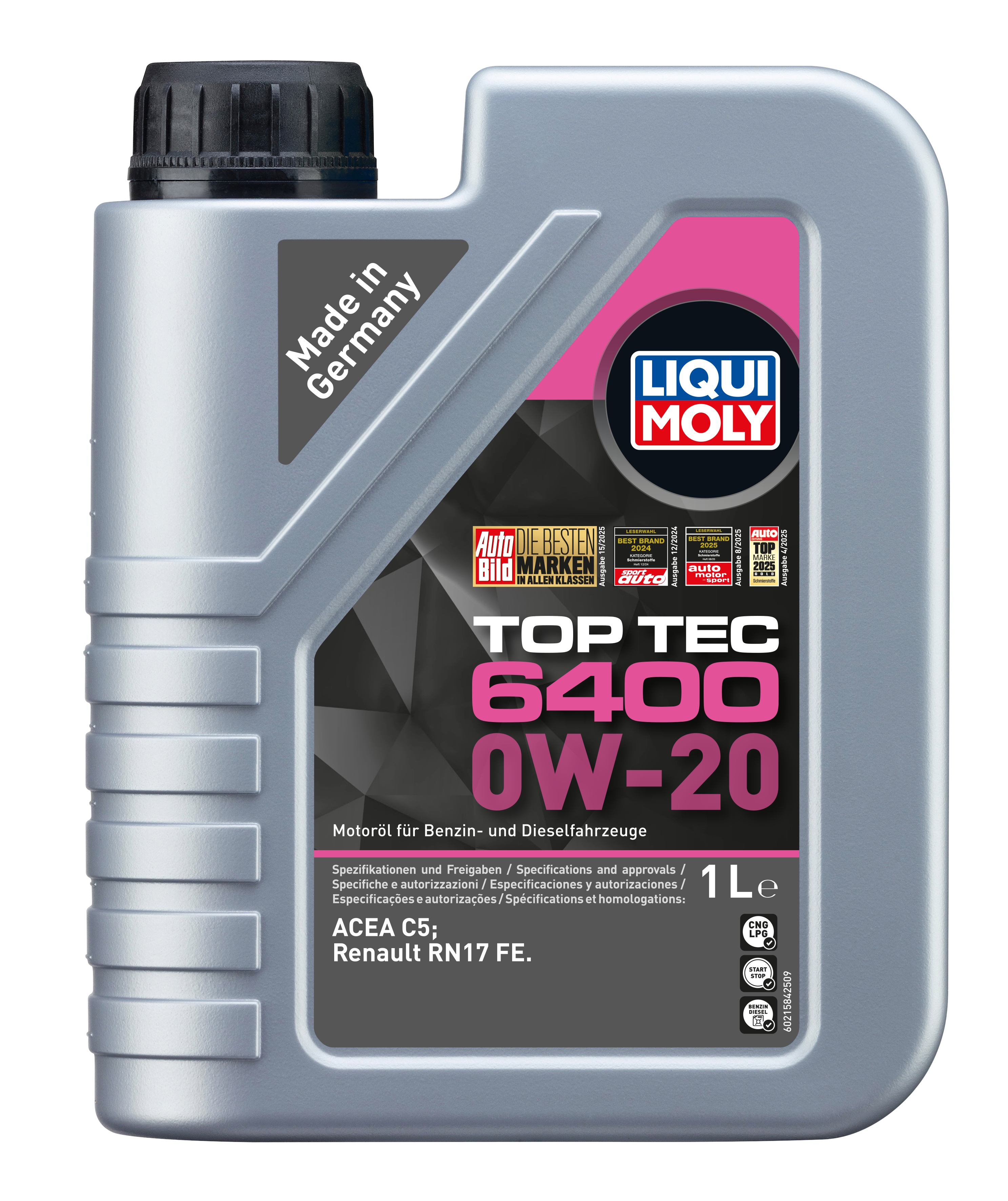 Liqui Moly Top Tec 6400 Engine Oil 0W-20 - 1 Litre