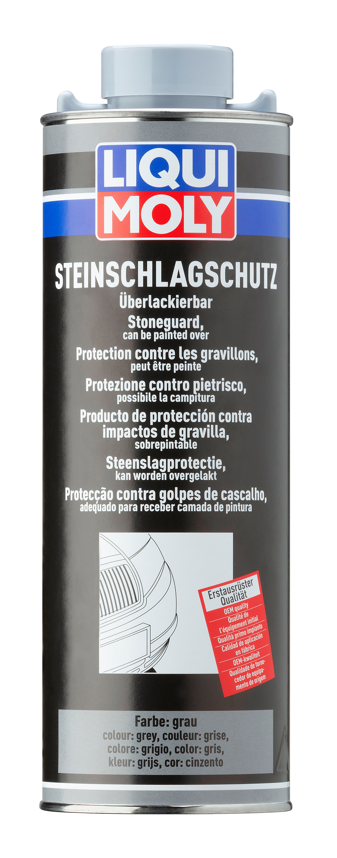 Liqui Moly Stoneguard 1L bottle of adhesive and sealant product with label visible for automotive protection and sealing applications.