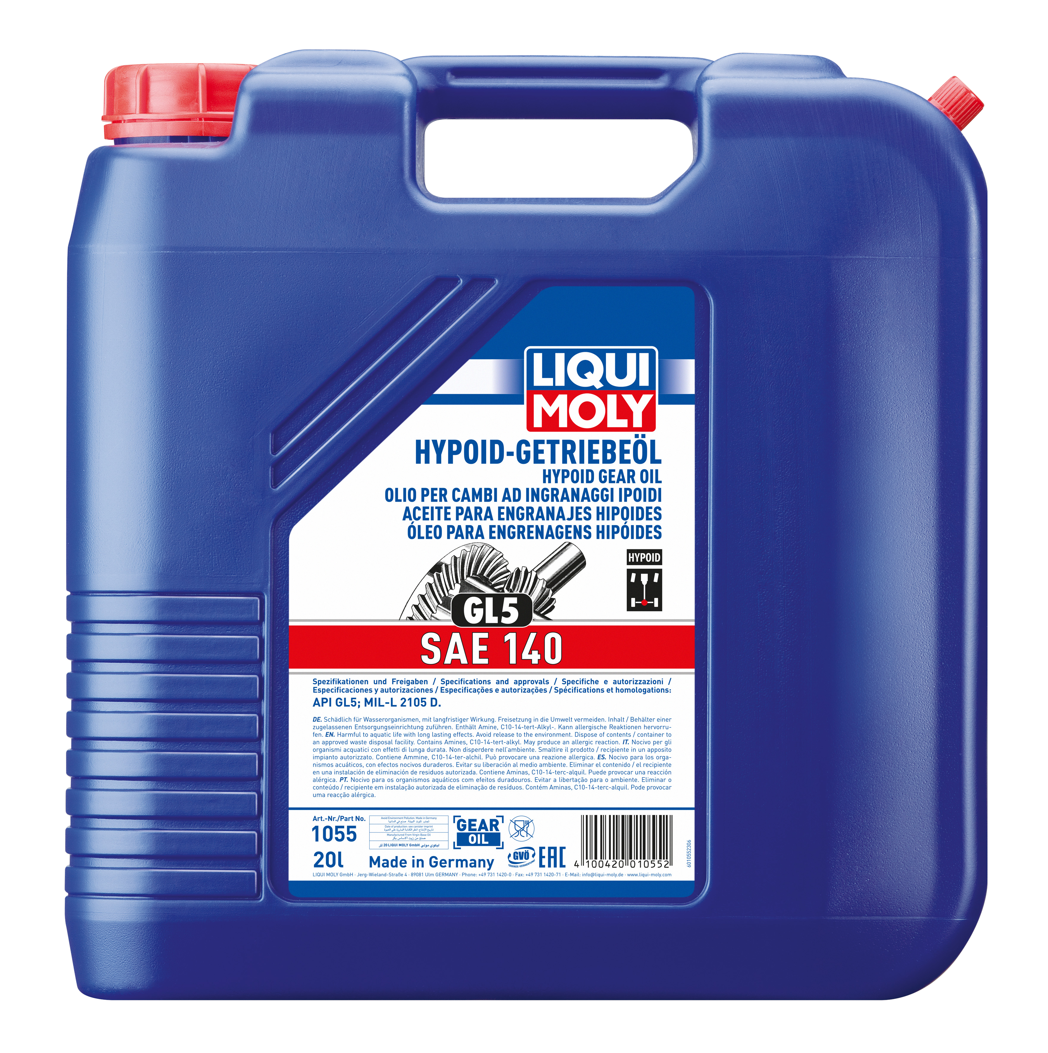 Liqui Moly Hypoid Gear Oil GL5 SAE 140W 20L - 20 Litres