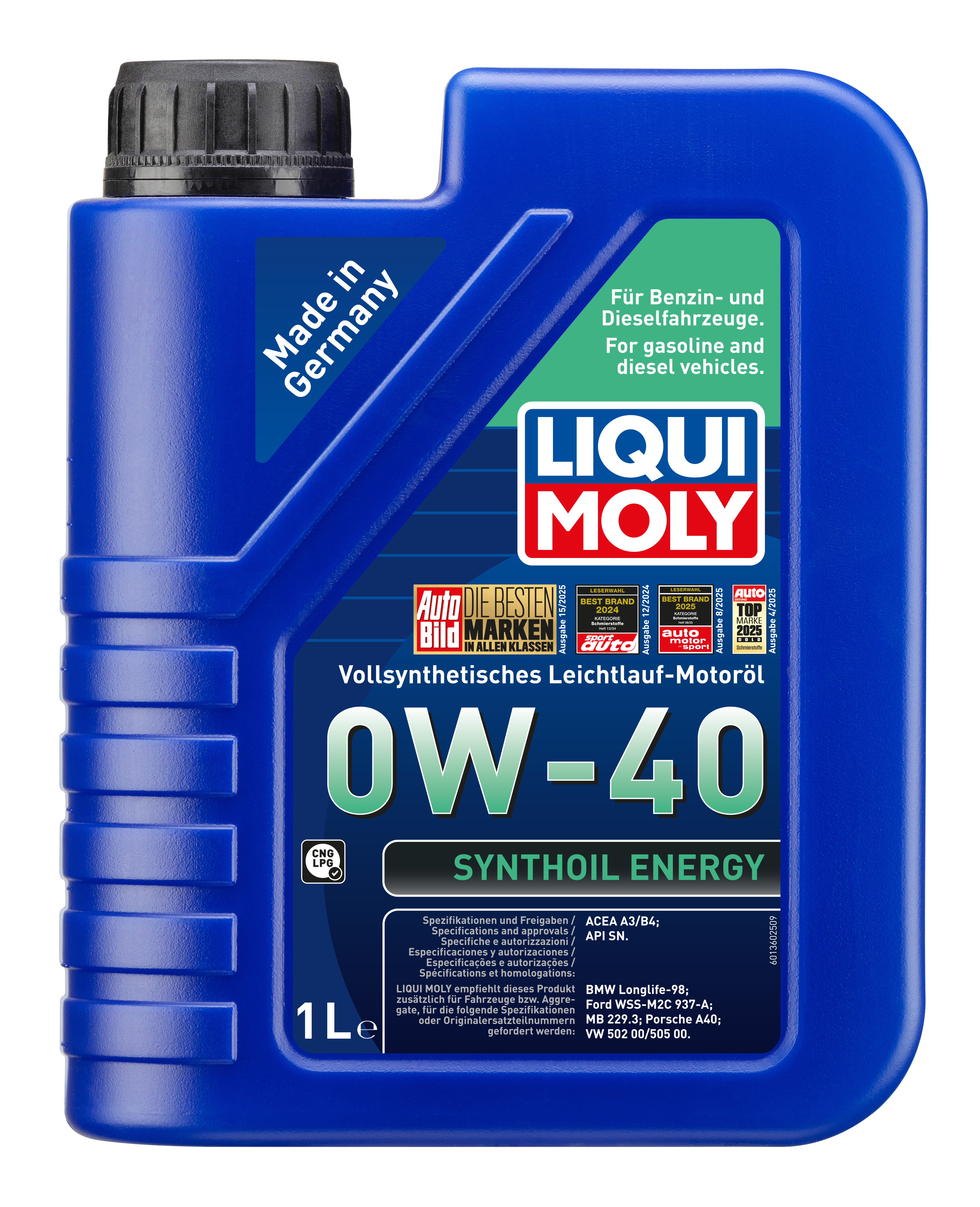 Liqui Moly Synthoil Energy Engine Oil 0W-40 - 1 Litre