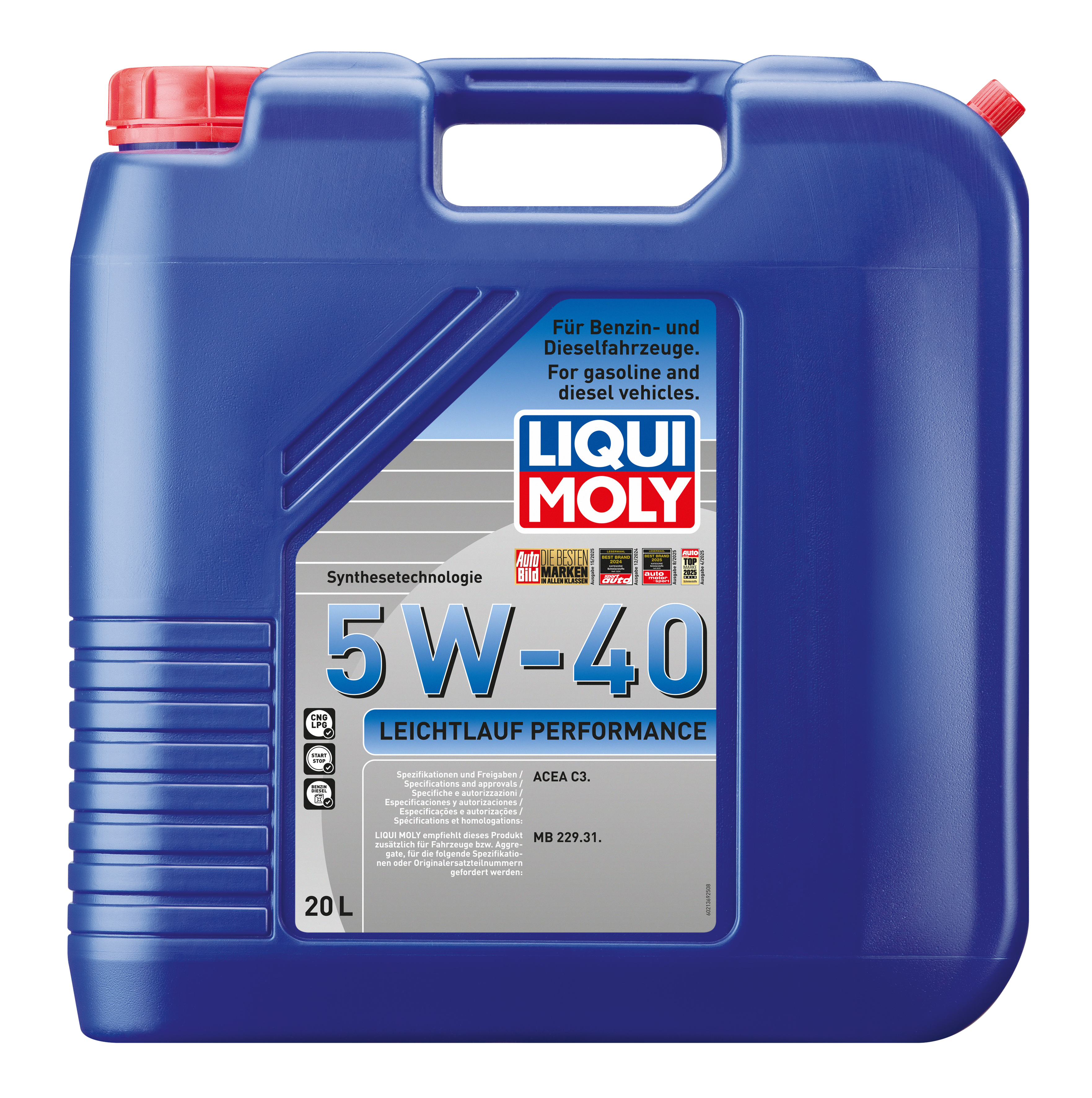 Liqui Moly Smooth Running Performance Engine Oil 5W-40 20L - 20 Litres