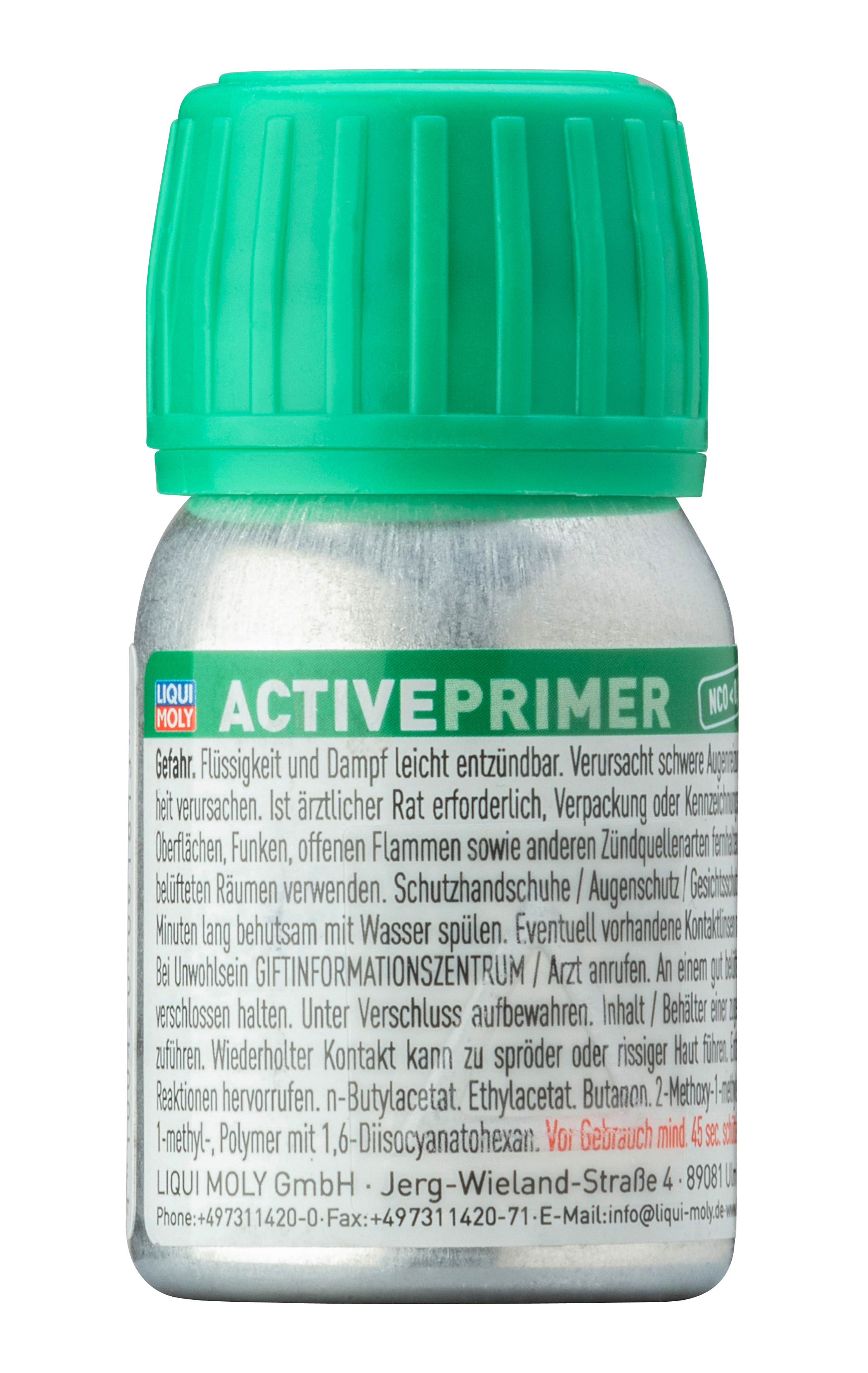 Liqui Moly Active Primer 30ml for adhesives and sealants, showing the bottle with label and applicator tip.