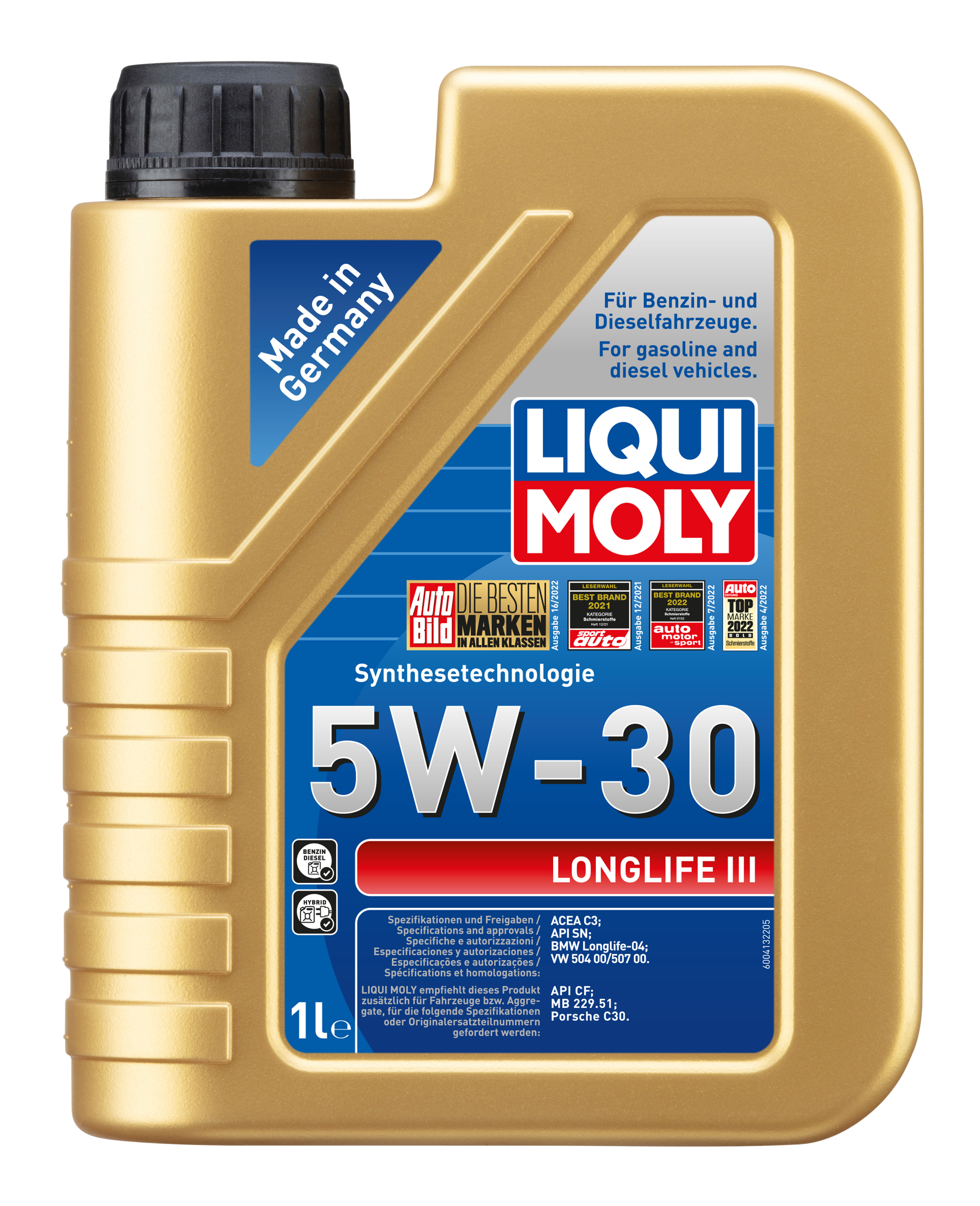 Liqui Moly Longlife III Engine Oil 5W-30 - 1 Litre