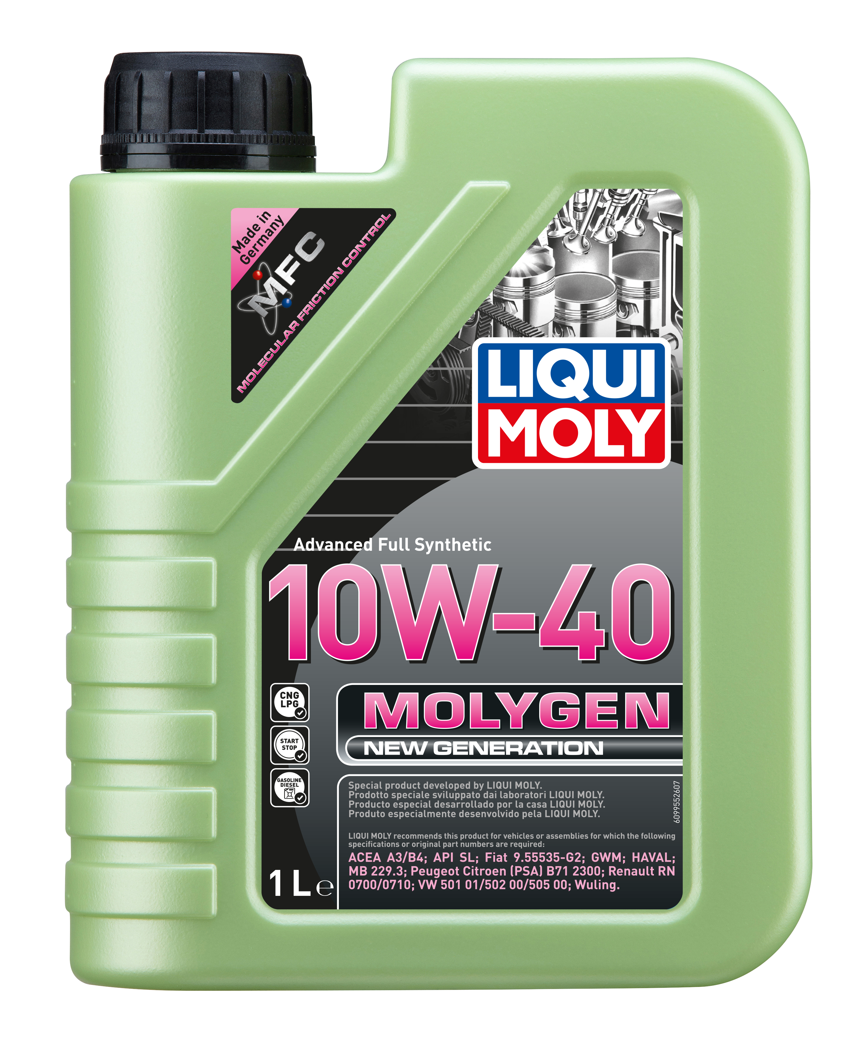 Liqui Moly Molygen New Generation Engine Oil 10W-40 - 1 Litre