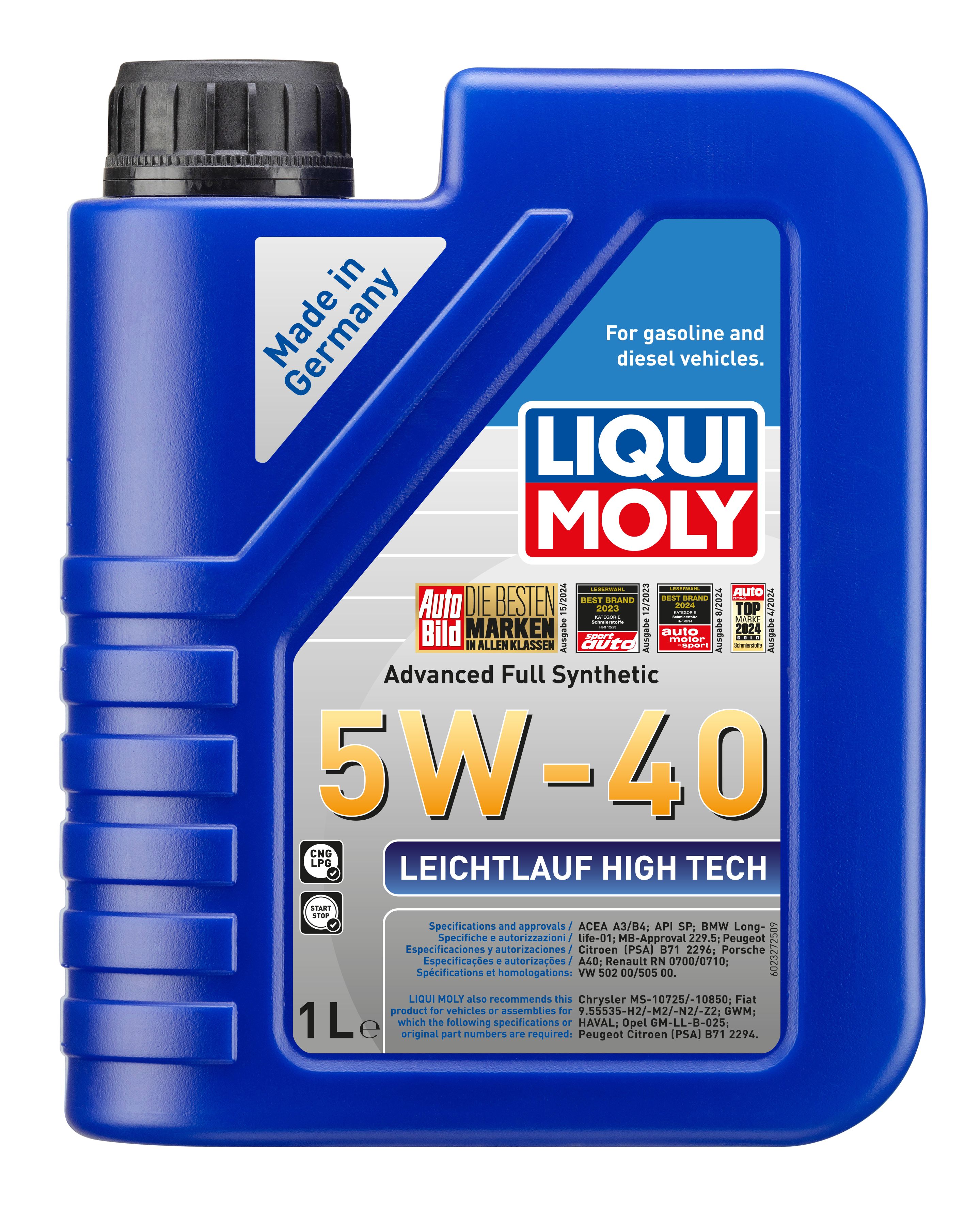 Liqui Moly Smooth Running High Tech Engine Oil 5W-40 - 1 Litre