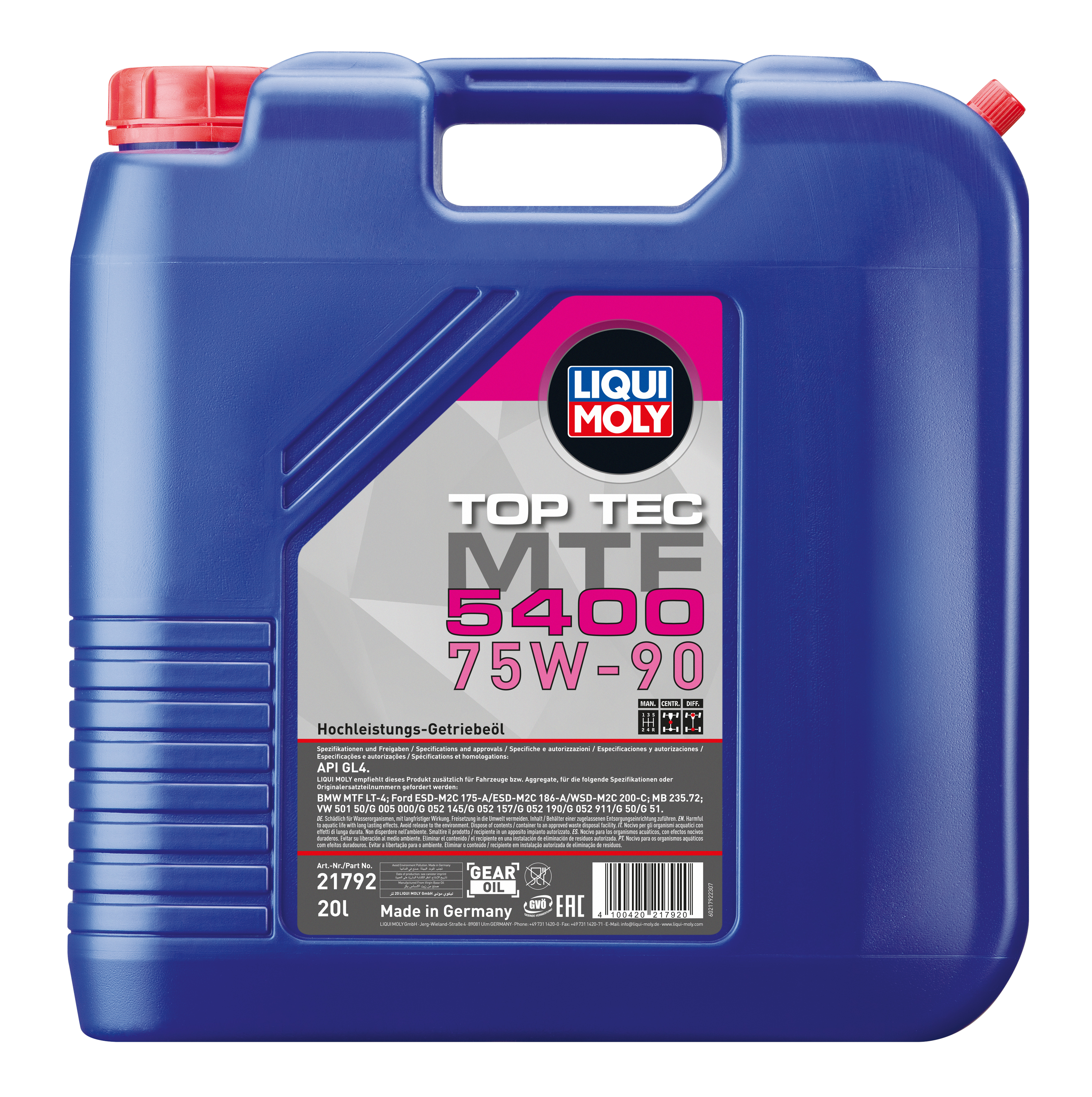 Liqui Moly Top Tec MTF 5400 75W-90 - 20 Litres
