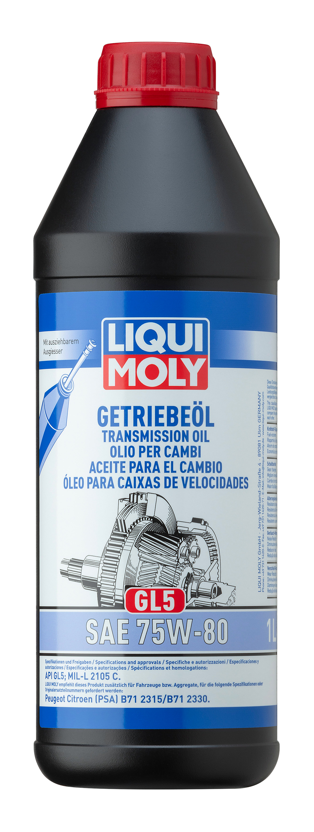 Liqui Moly Gear Oil GL5 75W-80 - 1 Litre