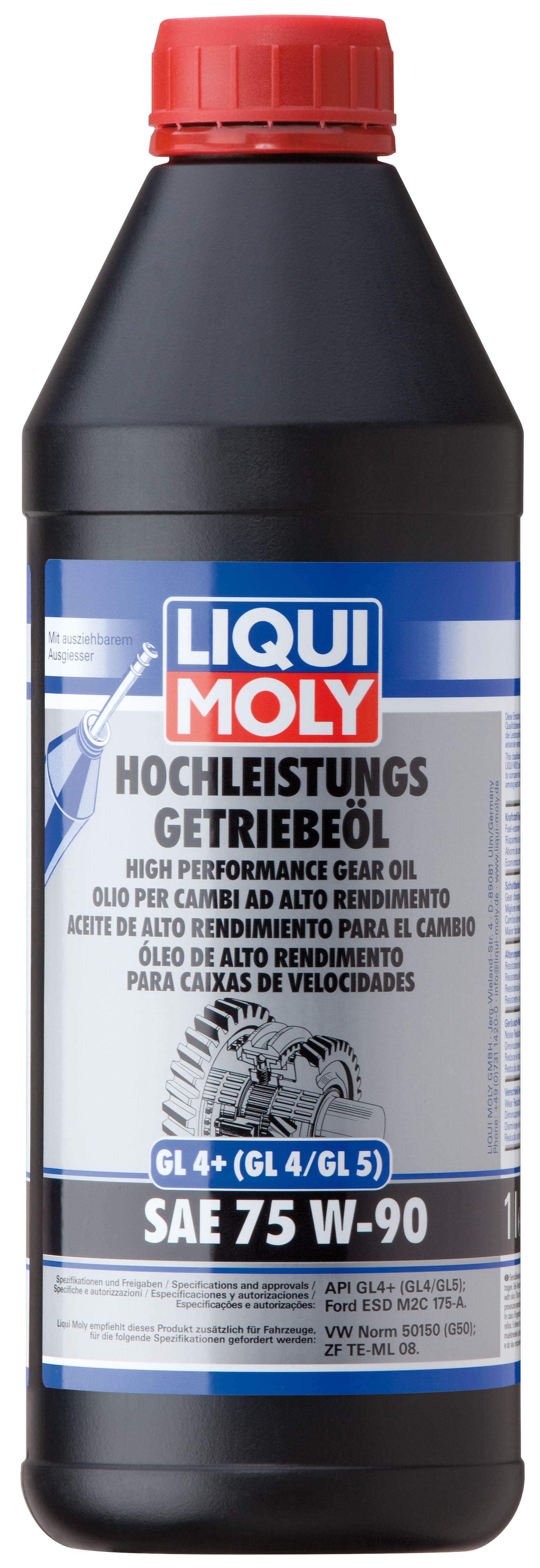 Liqui Moly High Performance Gear Oil GL4+ SAE 75W-90 - 1 Litre