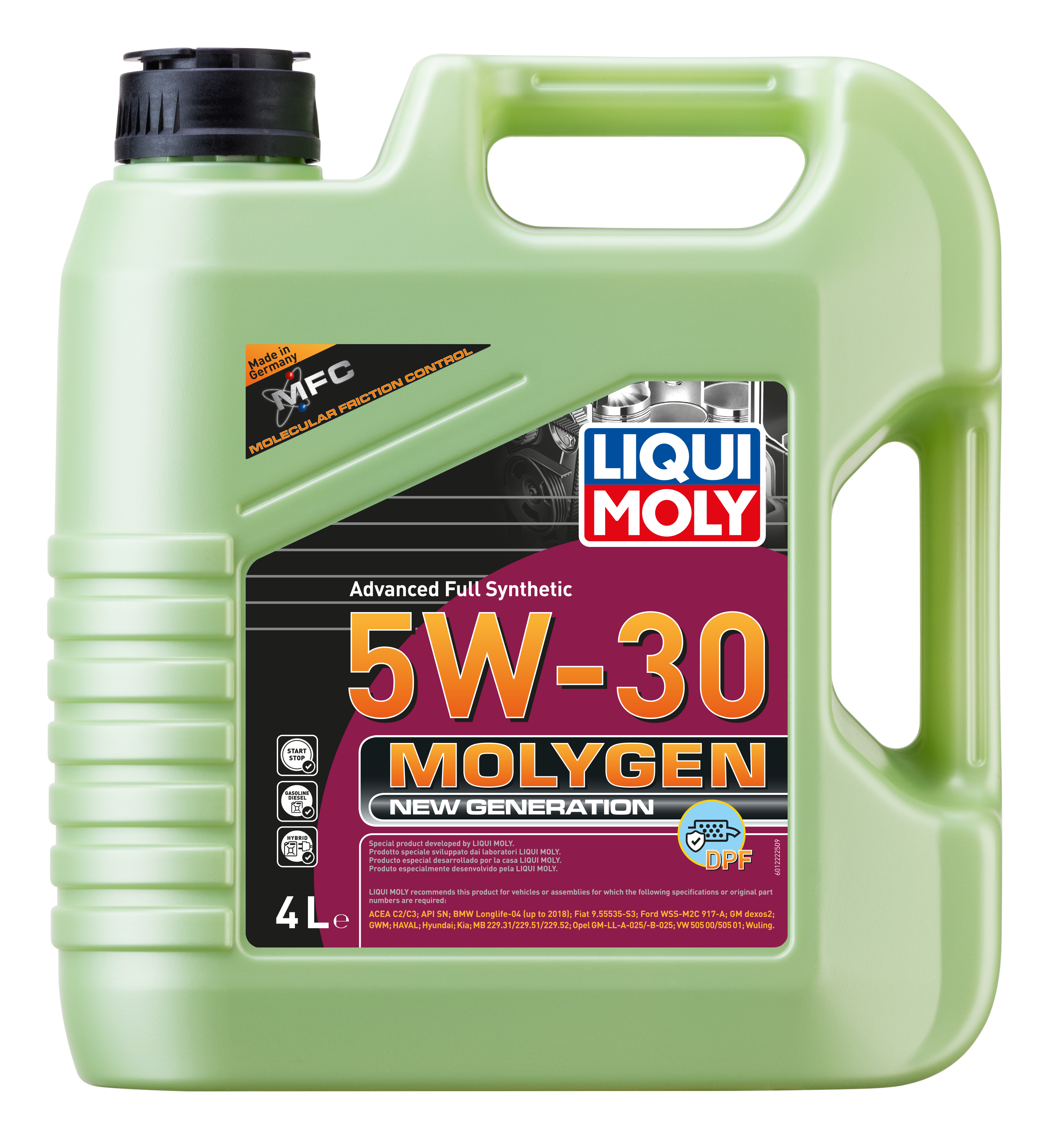 Liqui Moly Molygen New Generation Engine Oil 5W-30 DPF - 4 Litres