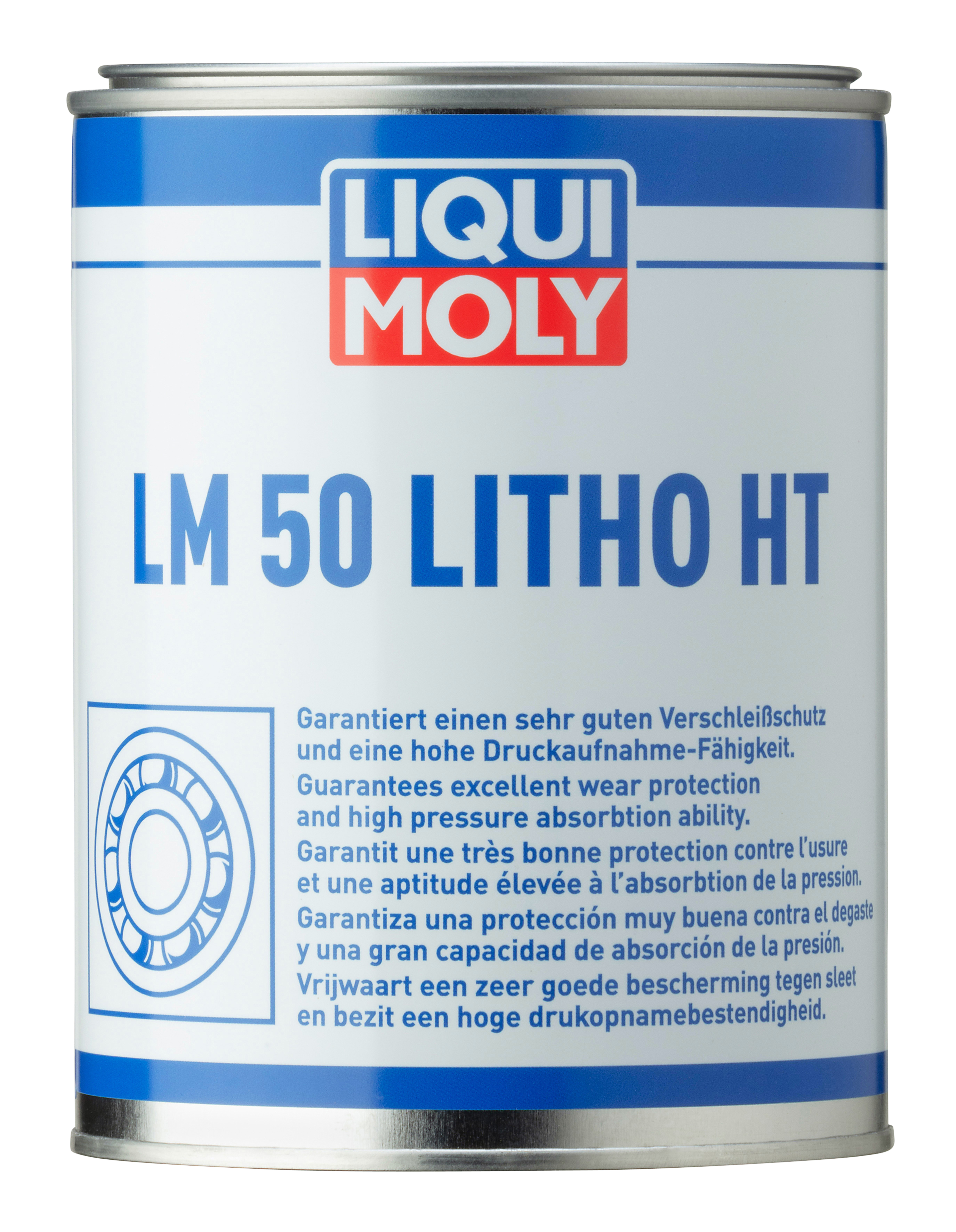 Liqui Moly LM 50 Litho HT grease container for high-temperature lubrication, designed for industrial and automotive applications