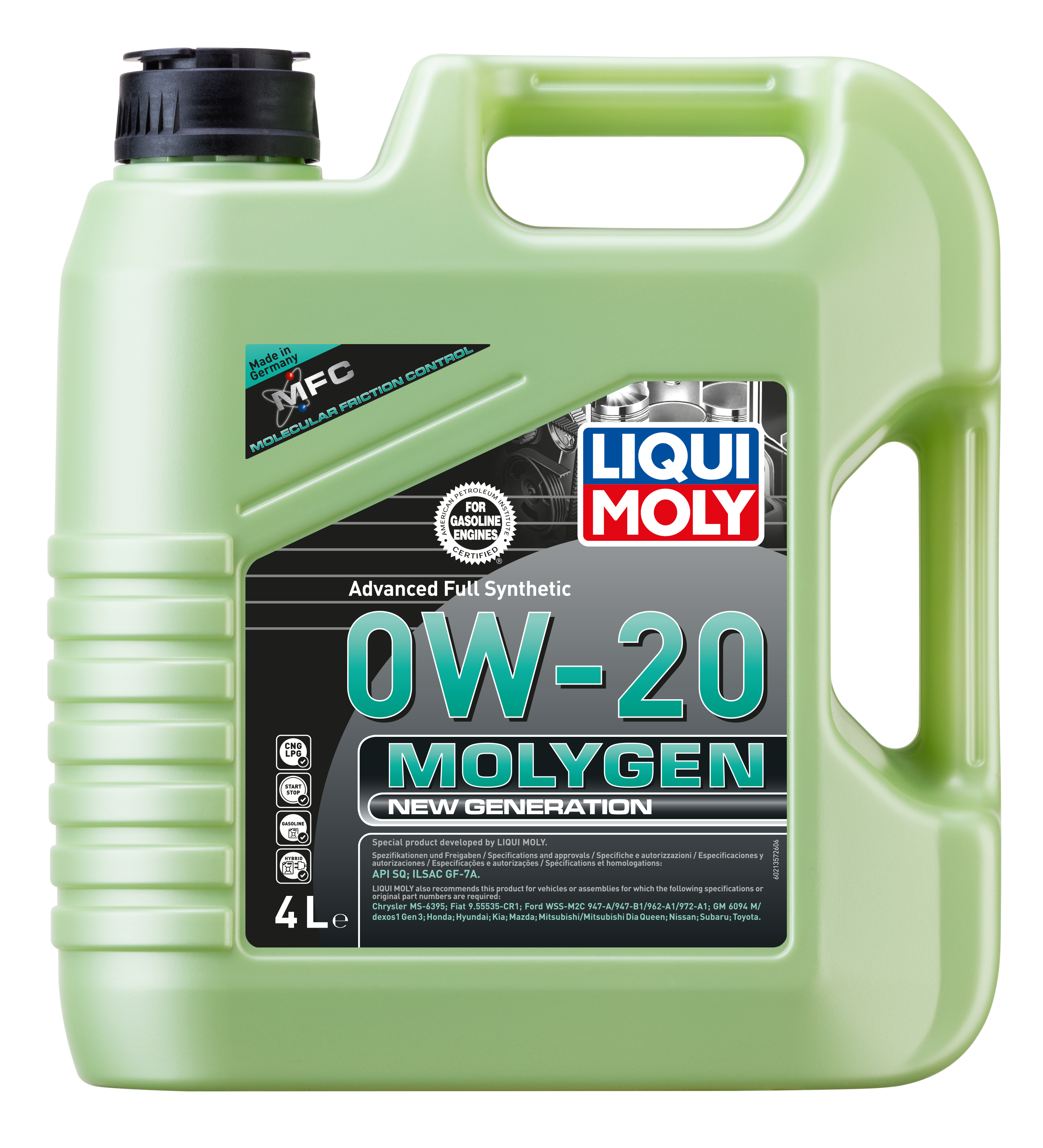 Liqui Moly Molygen New Generation Engine Oil 0W-20 - 4 Litres