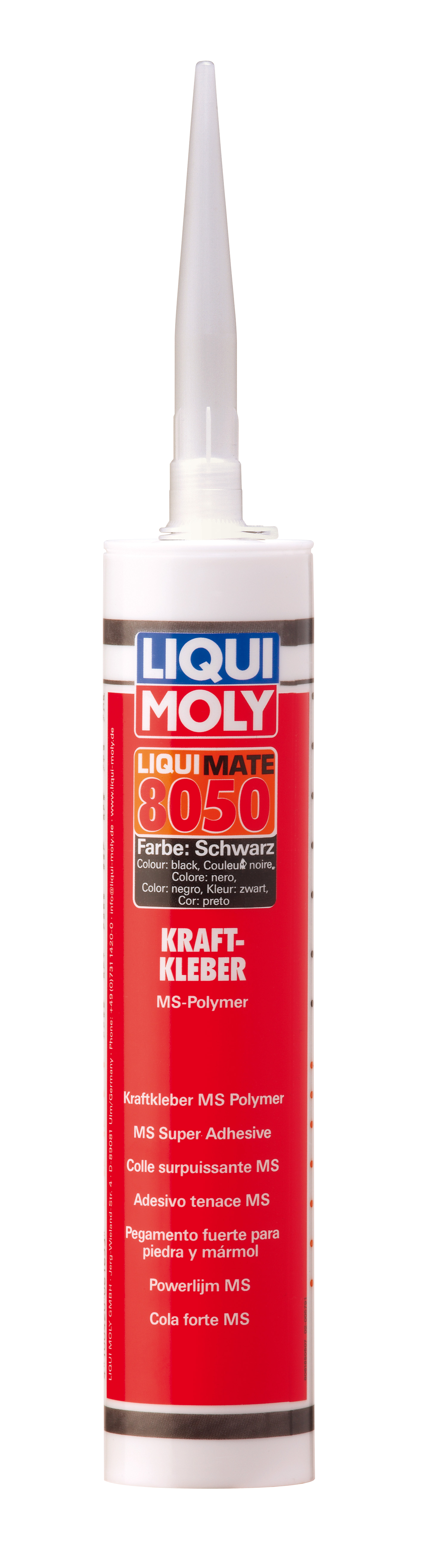 Liqui Moly Liquimate Super Adhesive 8050 MS in a 290ml tube, suitable for bonding and sealing tasks.
