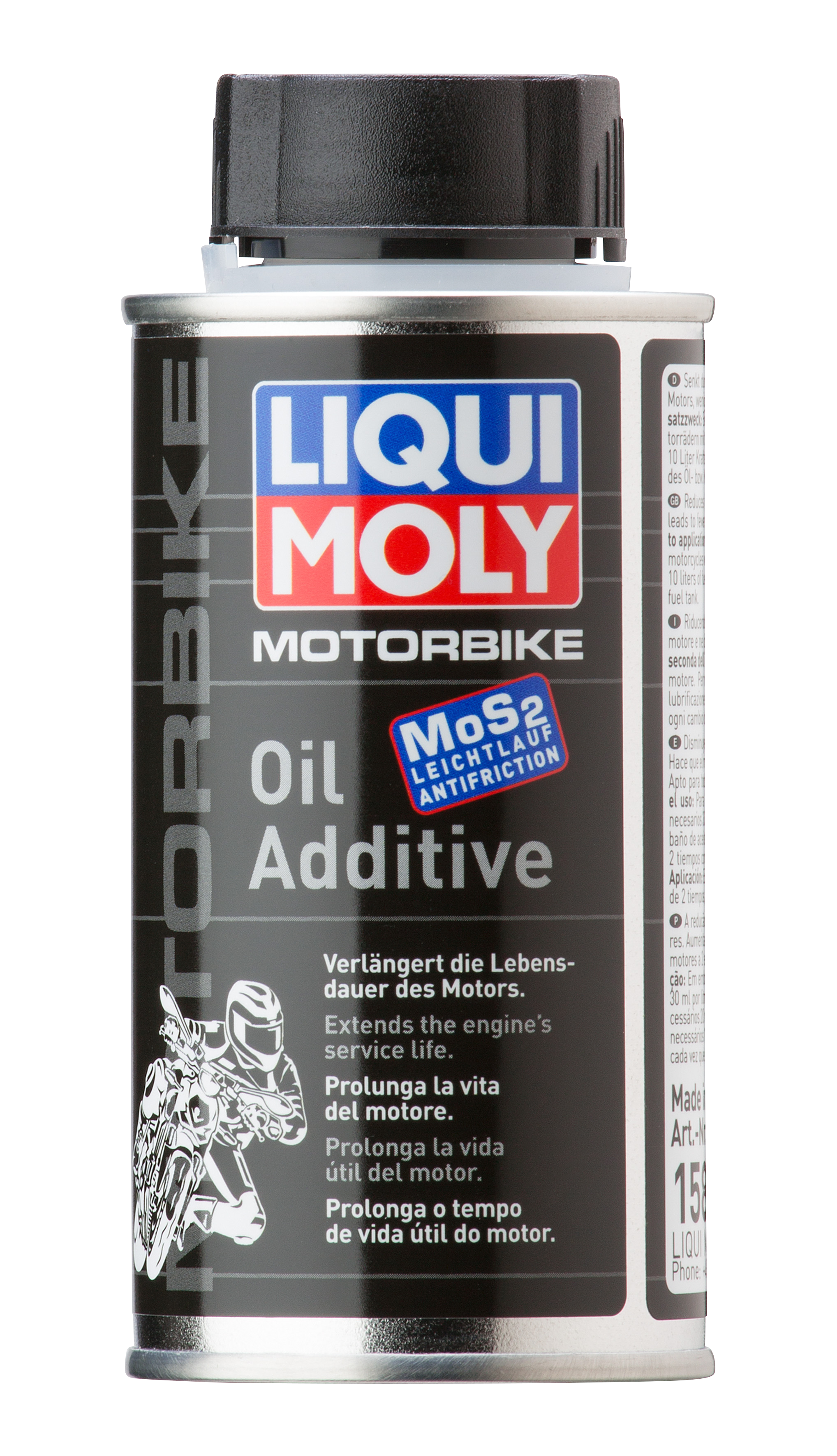 Liqui Moly Motorbike Oil Additive 125ml bottle for motorcycle engines, featuring the Liqui Moly logo and product label on the bottle