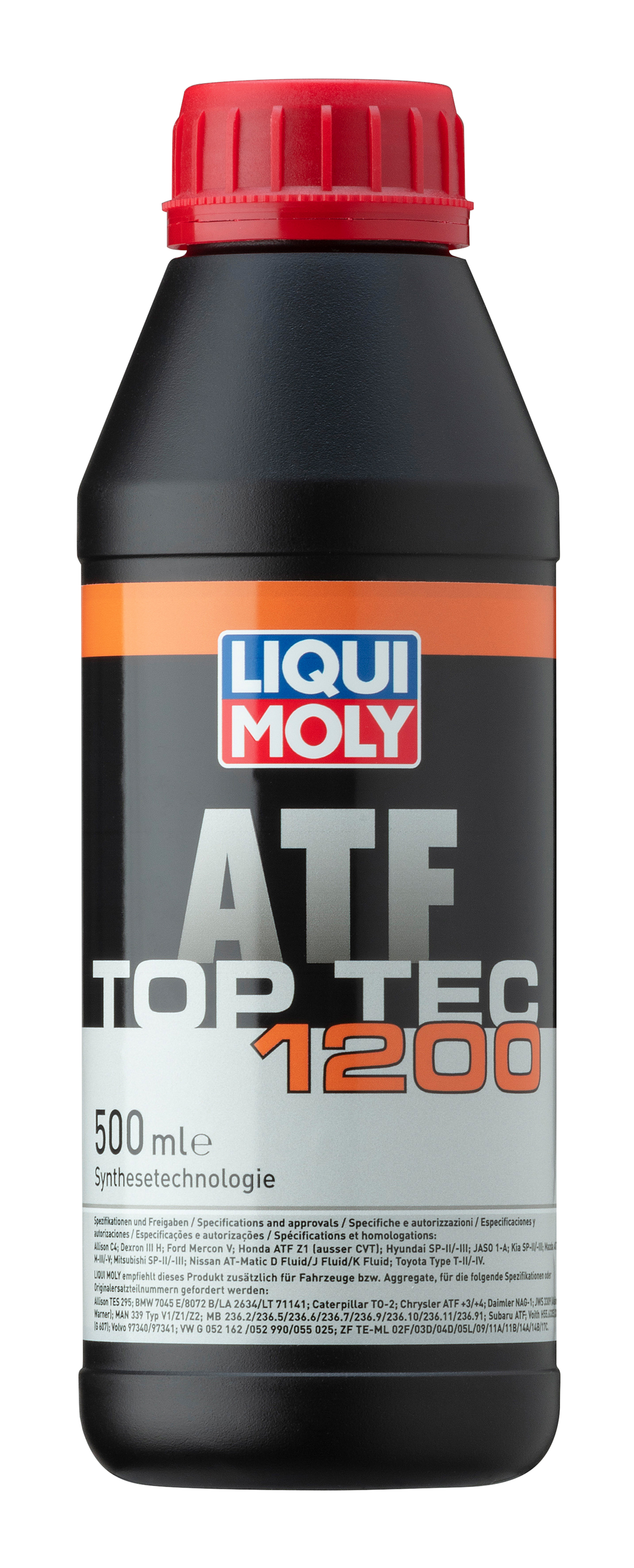 Liqui Moly Top Tec ATF 1200 gearbox fluid bottle showing the product label and branding.
