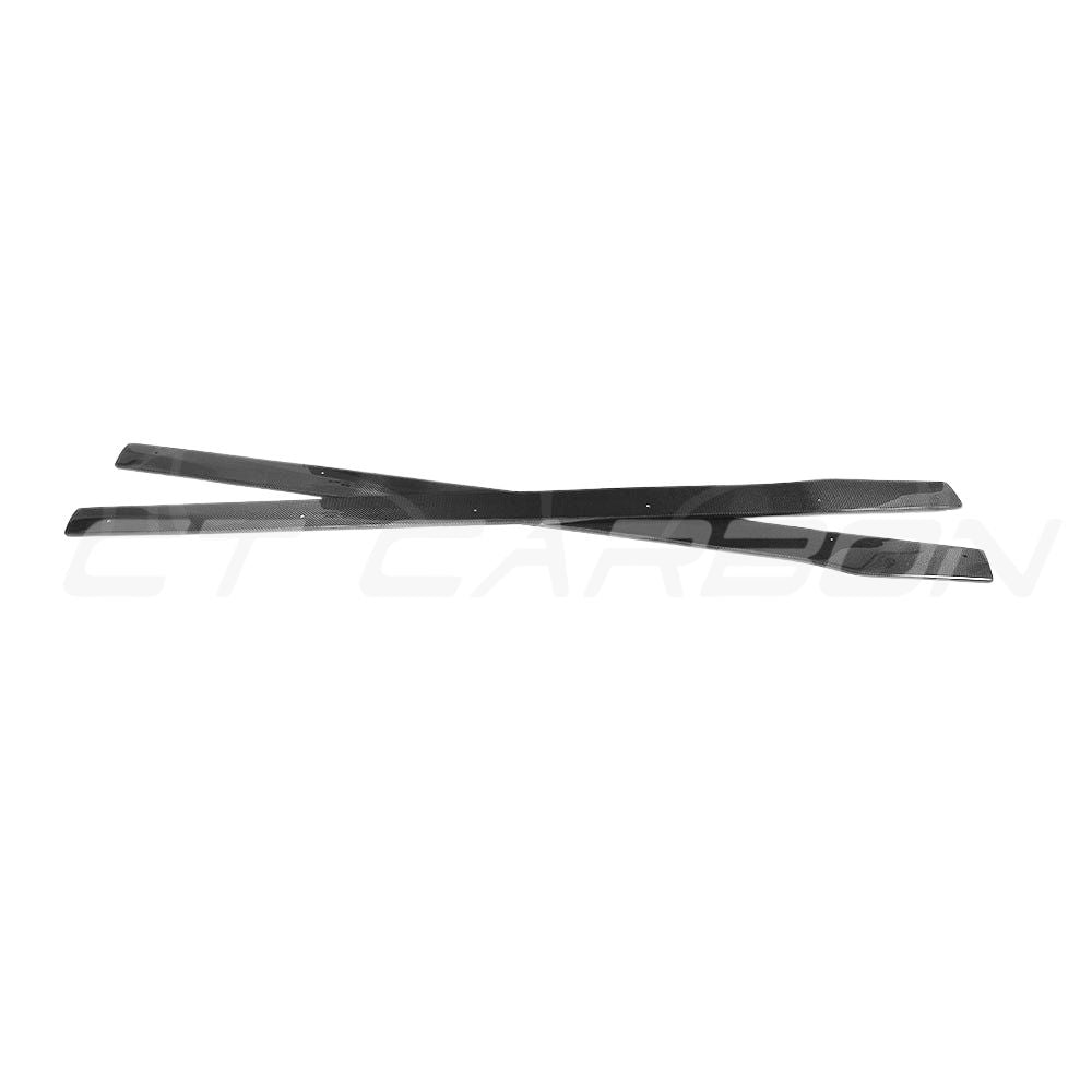 Mercedes W205 C63 and C63S coupe and saloon side skirts by CT Carbon, carbon fiber automotive accessory, detailed view