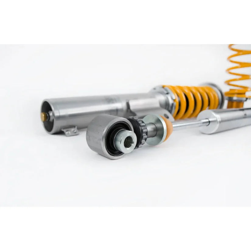 Ohlins Road & Track Coilovers DFV 1-way for Seat Leon Cupra 5F 2012-2020, TUV approved, showcasing the coilover suspension system.