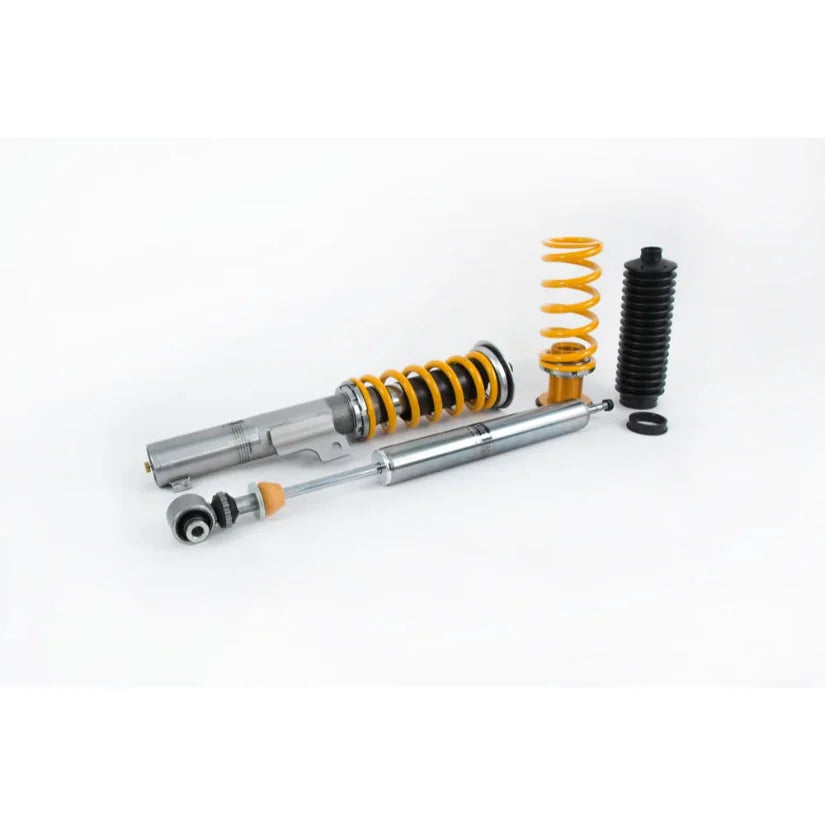 Ohlins Road & Track Coilovers DFV 1-way for Seat Leon Cupra 5F 2012-2020, TUV approved, showing coilover suspension components.