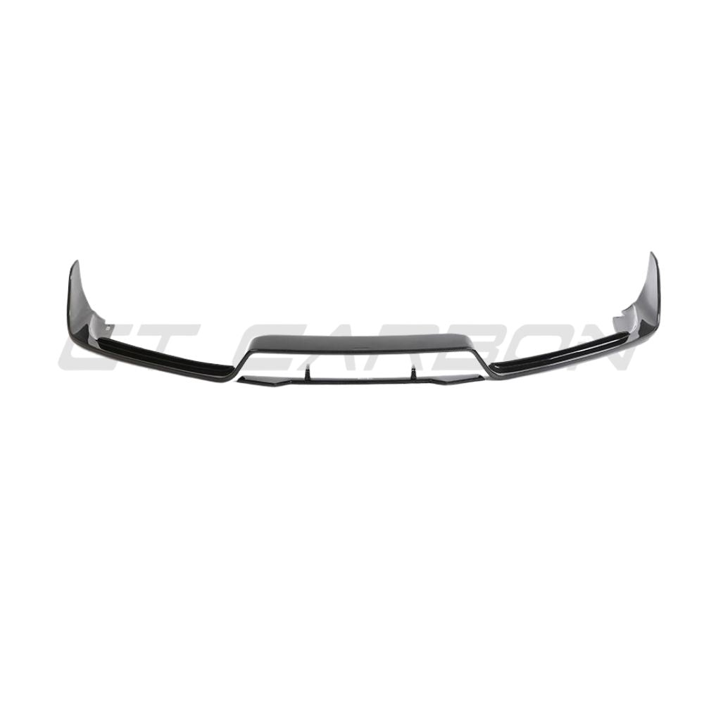 Porsche 911 992 Carrera carbon fibre splitter V2 by CT Carbon, showcasing aerodynamic design and lightweight construction.