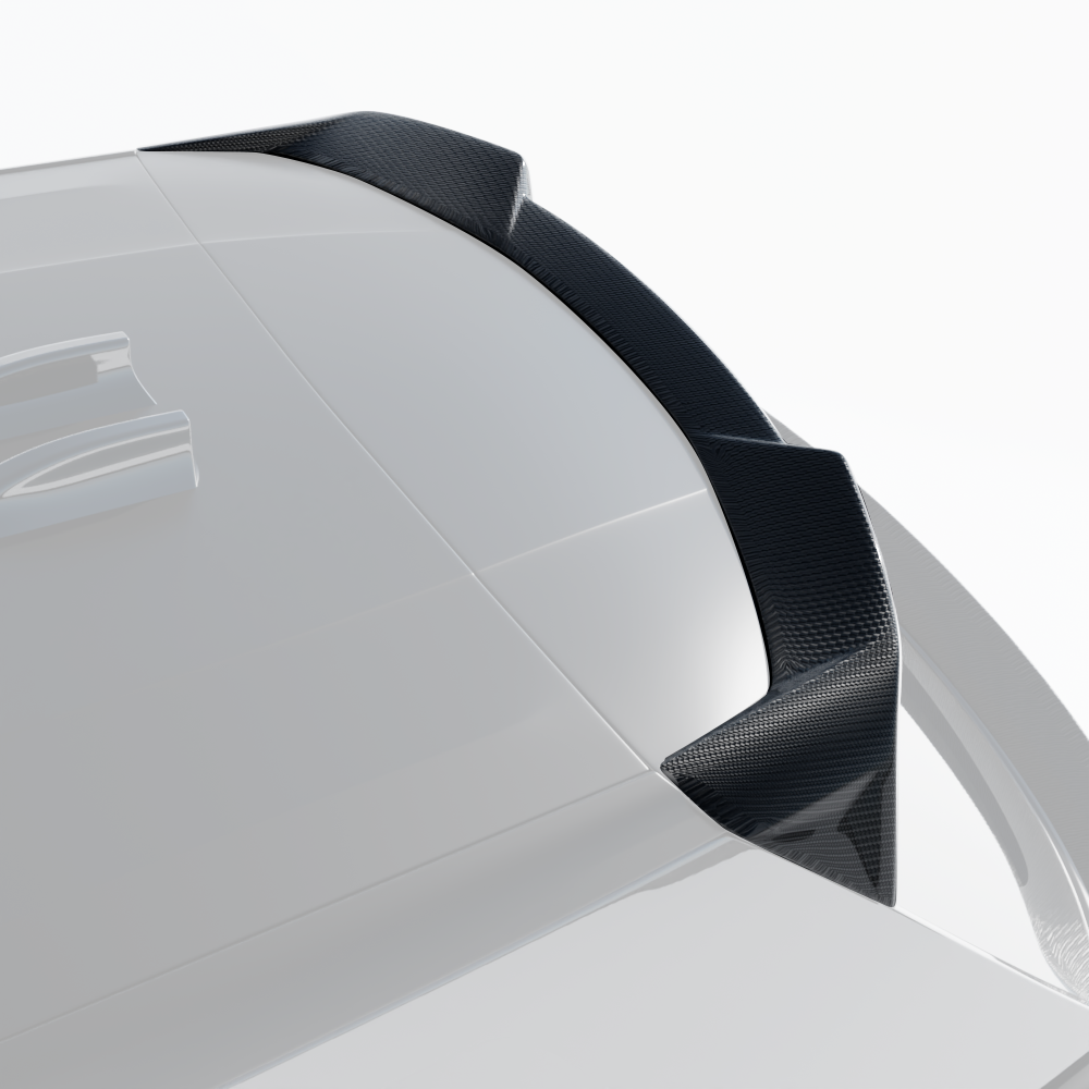 Carbon fiber roof spoiler for Range Rover L460 2022+ by CT Design, shown installed on the vehicle's rear roof.