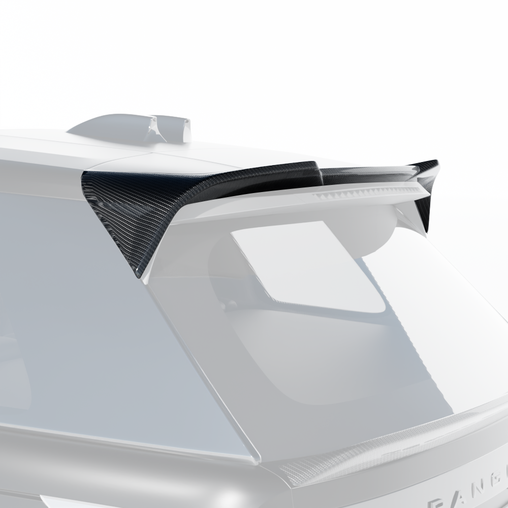 Range Rover L460 (SWB) 2022+ CT Design full carbon fibre roof spoiler kit, showcasing sleek, lightweight carbon fiber finish.