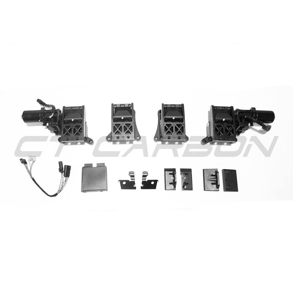 Range Rover L460 2022+ electric fold-out side steps by CT Carbon, sleek side skirts for improved access and style.