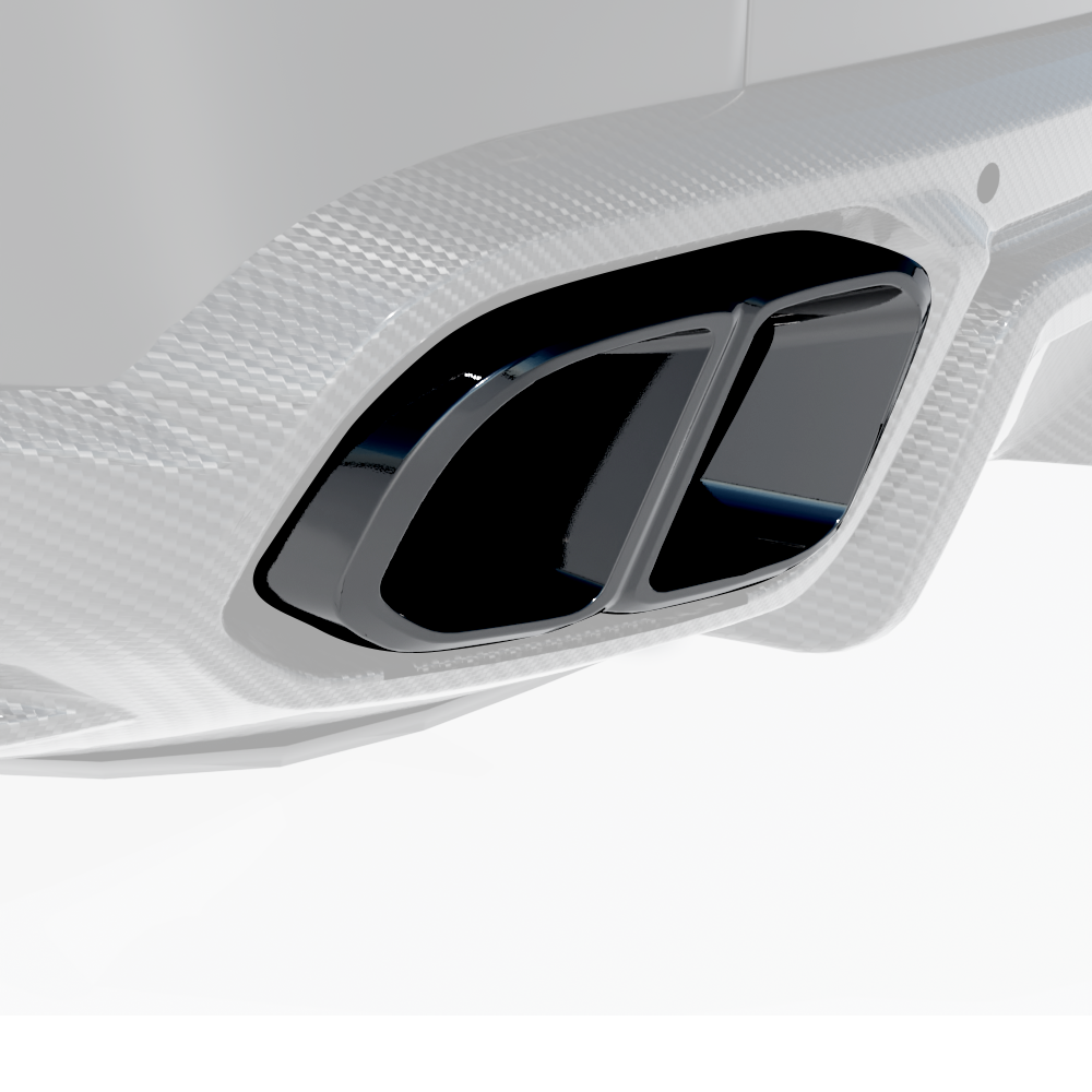 CT Carbon Rolls Royce Cullinan carbon fiber diffuser and tips, splitters with sleek design and high-quality finish.