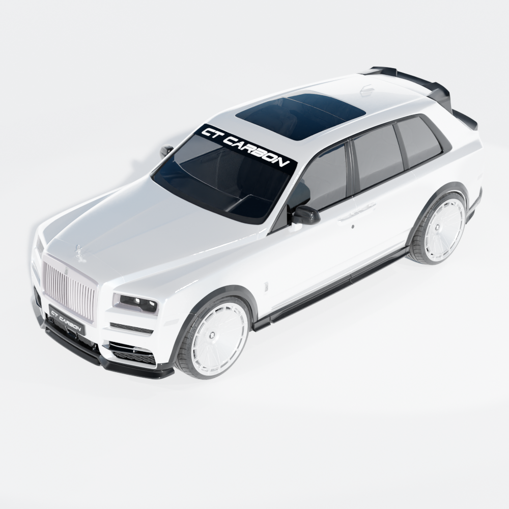 CT Carbon Rolls Royce Cullinan carbon fiber wheel arch extensions for enhanced vehicle style and aerodynamics.
