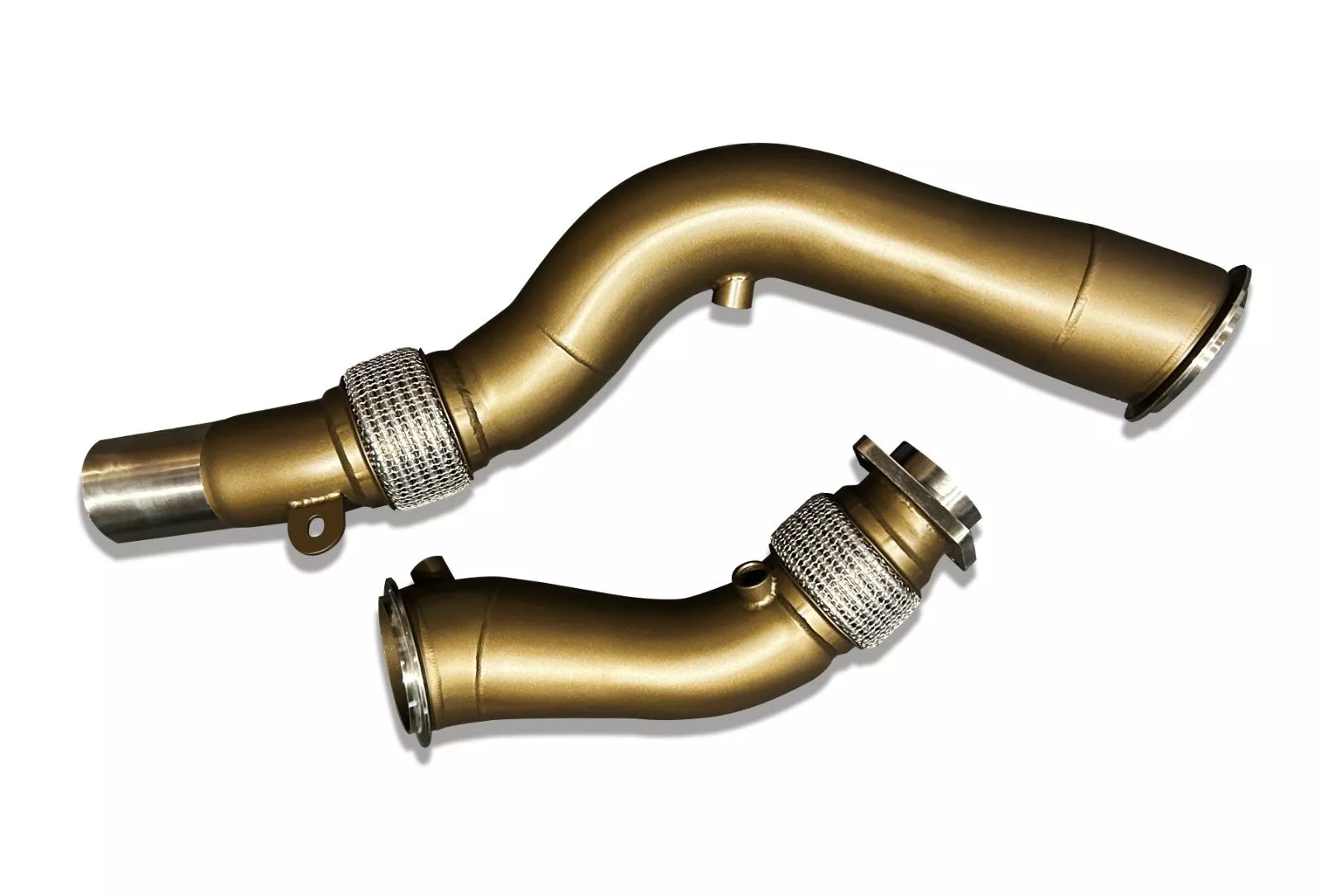 SLN Performance  - BMW S55 Ceramic Coated Decat Downpipes M2C F87 M3 F80 M4 F82 3.5" - Nineteen72 Performance