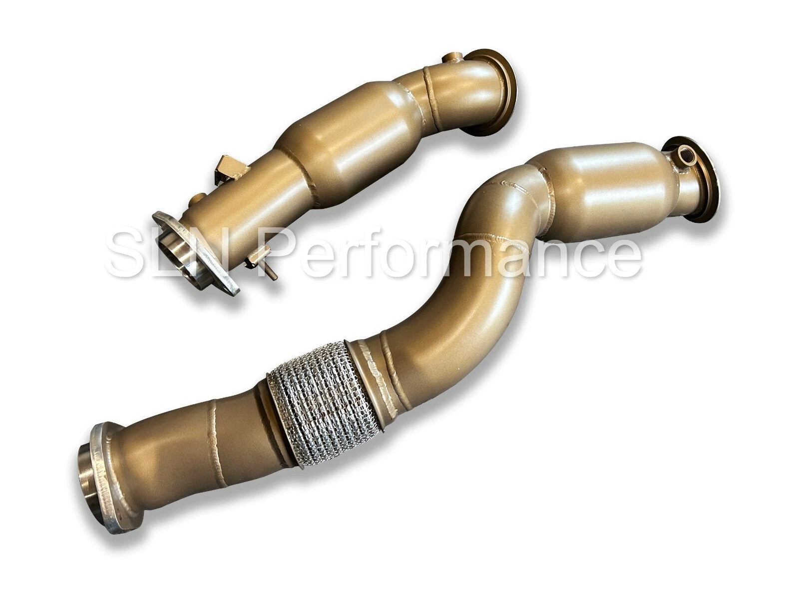 SLN Performance  - BMW S58 Ceramic Coated Sports Cat Downpipes M3 G80 M4 G82 & X3M X4M LCI - Nineteen72 Performance