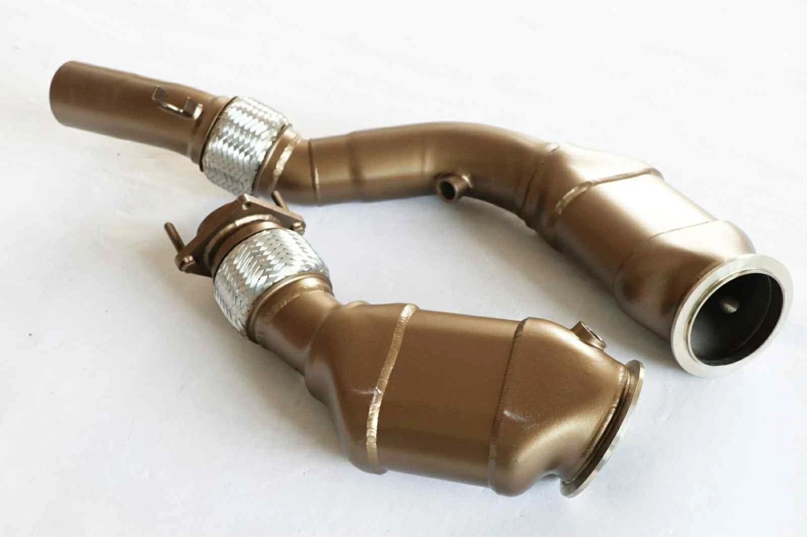 SLN Performance  - BMW S55 Ceramic Coated Sports Cat Downpipes M2C F87 M3 F80 M4 F82 - Nineteen72 Performance