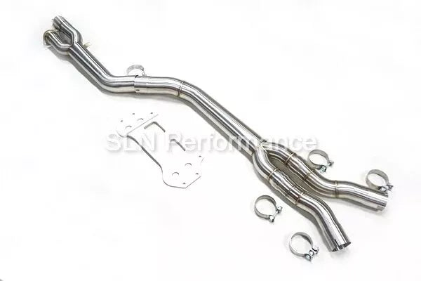 SLN Performance  - BMW S58 M3 G80 M4 G82 & X3M X4M LCI Single Mid Pipe with Under-Brace - Nineteen72 Performance