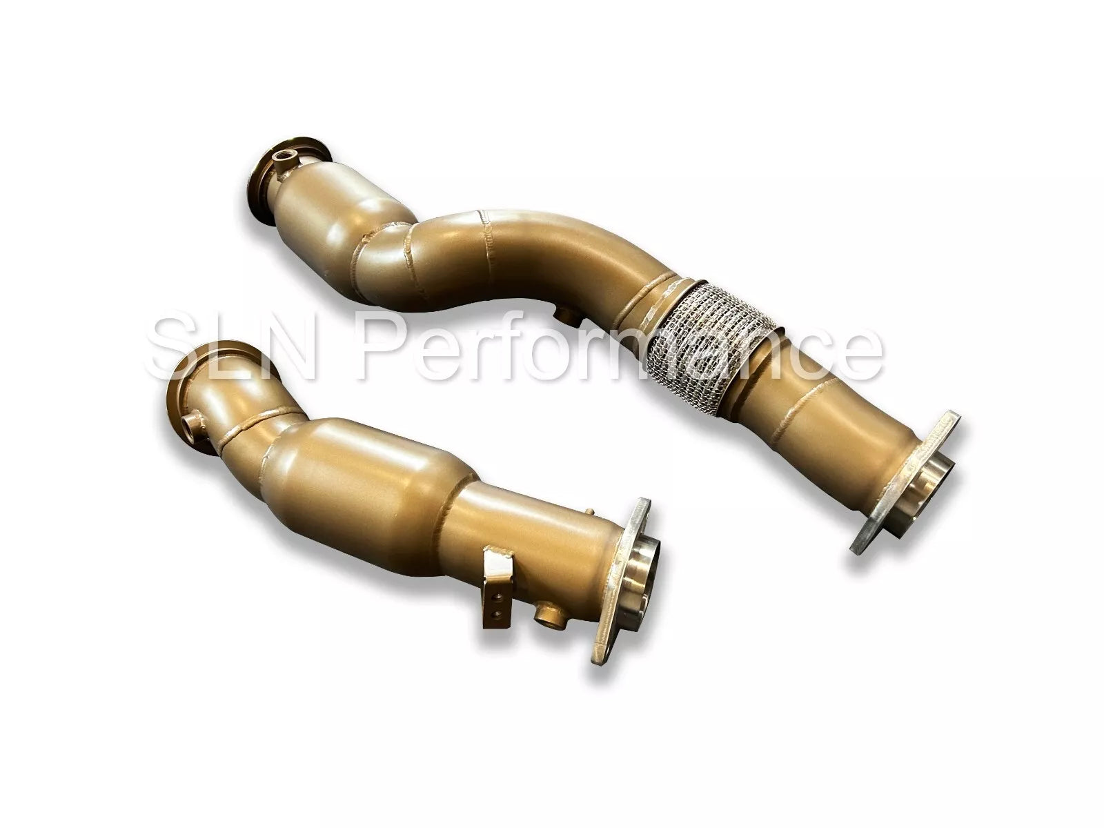 SLN Performance  - BMW S58 Ceramic Coated Sports Cat Downpipes M3 G80 M4 G82 & X3M X4M LCI - Nineteen72 Performance