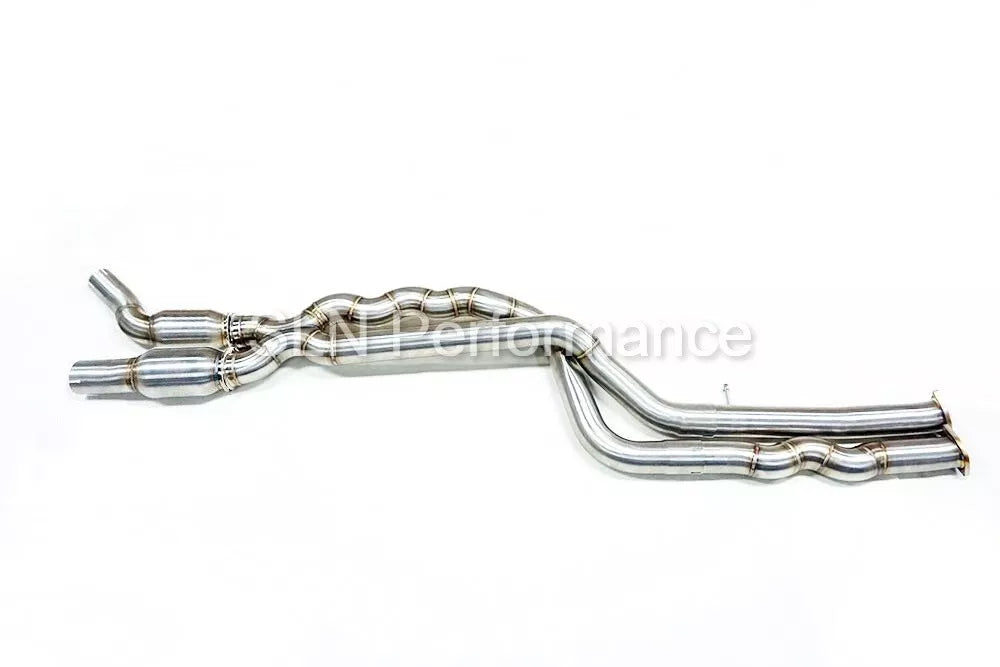 SLN Performance  - BMW S55 M2C Equal Length Resonated Mid Pipe with Under Brace - Nineteen72 Performance
