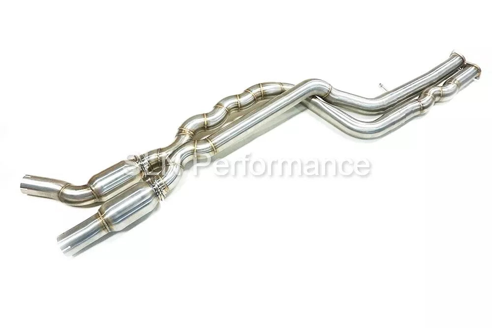SLN Performance  - BMW S55 M2C Equal Length Resonated Mid Pipe with Under Brace - Nineteen72 Performance
